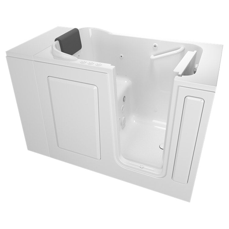 2848 Series 28W x 48L Gelcoat Walk-In Bathtub with Right Hand Drain - Non-Slip Soaking Tub for Elderly & Handicap Accessible Bathing, Perfect for Small Bathrooms & Senior Safety