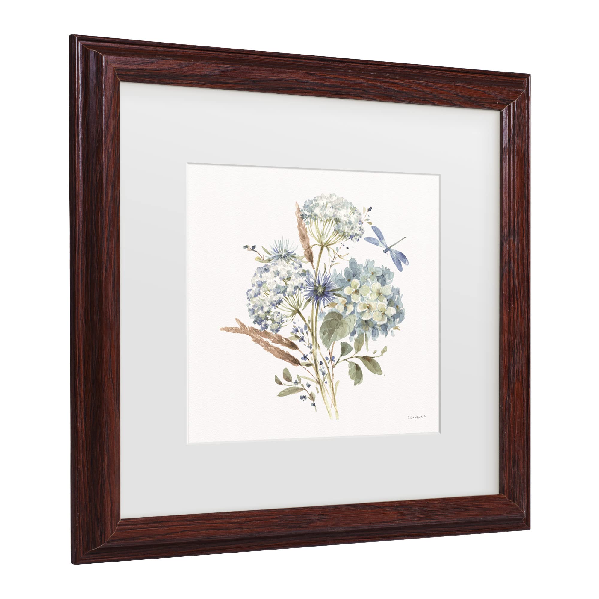Lisa Audit Bohemian Blue 06 on White Canvas Art Print - Modern Wall Decor for Living Room, Bedroom & Office | Trademark Fine Art Collection