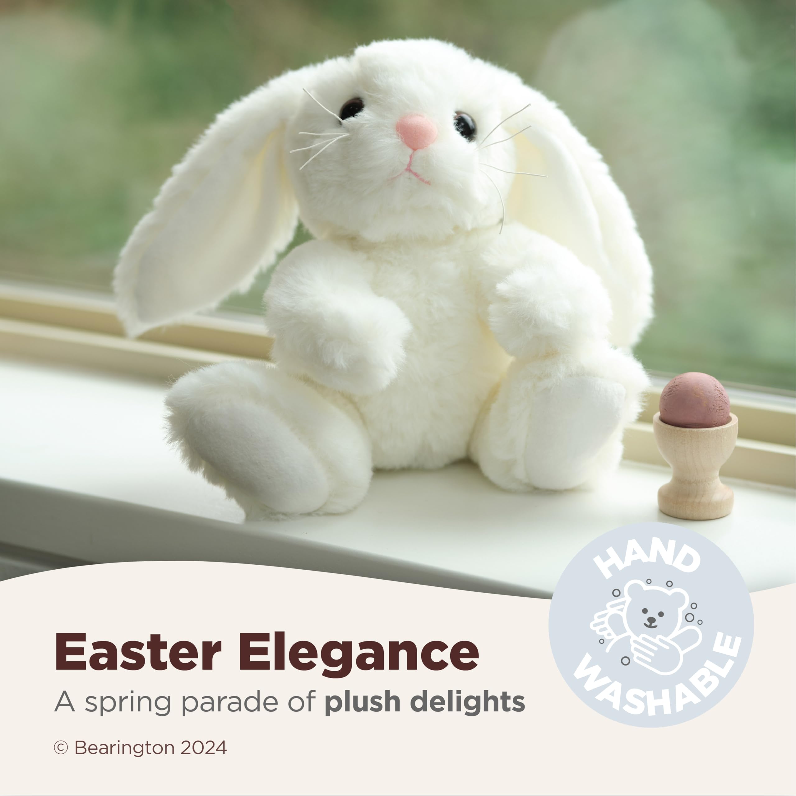 Bearington Lil’ Whisker The Bunny Plush - 6 Inch Soft Easter Bunny Stuffed Animal Toy for Kids, Easter Basket Stuffers, Baby Shower Gift & Nursery Decor (Cute Grey Bunny Plushie) - Perfect for Easter Gifts, Spring Decorations & Children's Bedtime Cuddles