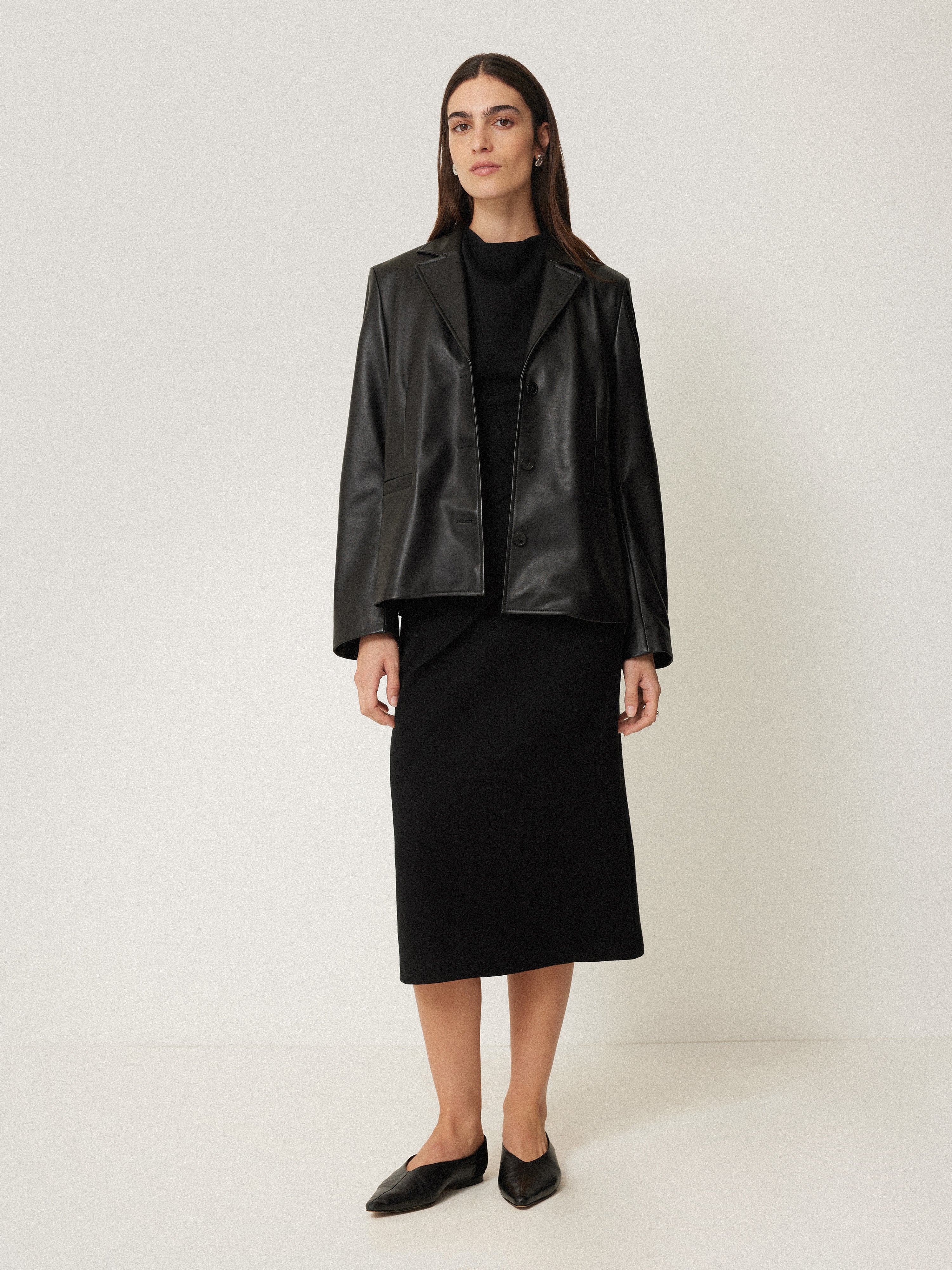 Structured Dart Dress for Women - Slim Fit Black Bodycon Dress for Work, Party & Evening Out