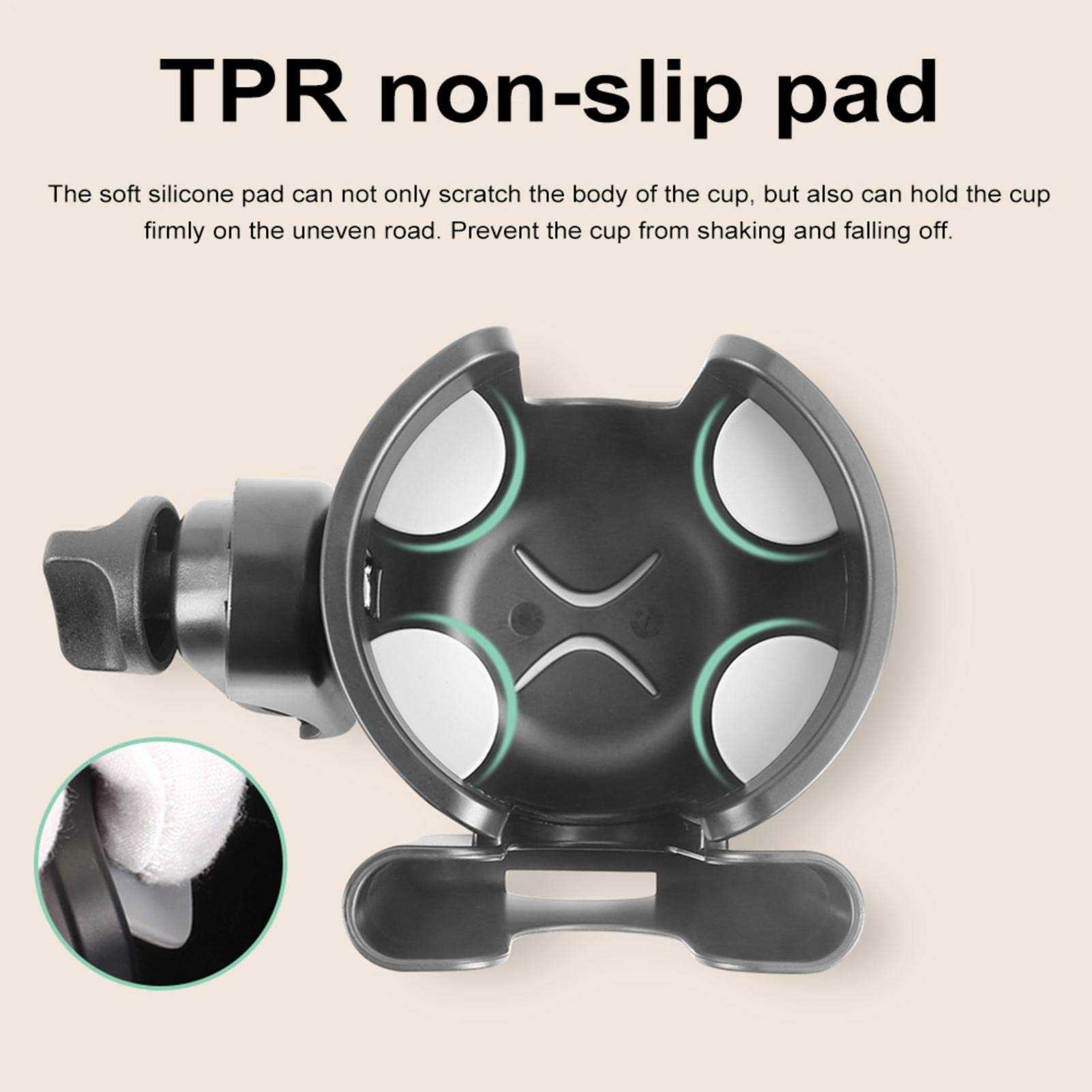 360° Rotating Universal Stroller Cup Holder - 2-in-1 Drink Bottle Holder for Baby Strollers, Wheelchairs & Bikes | Perfect for Parents, Caregivers & Outdoor Activities