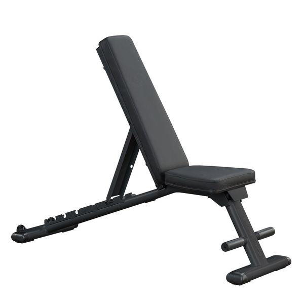 Body Solid Folding Flat Incline Decline Bench GFID225B - Adjustable Home Gym Workout Bench for Strength Training & Weight Lifting - Perfect for Home Gym, Garage & Small Spaces