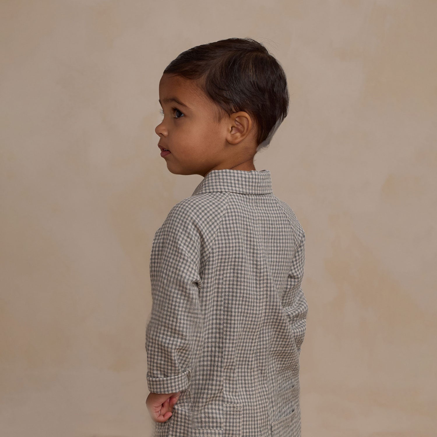 Adorable Collared Baby Jumpsuit - Forest Gingham Print - Soft Cotton Romper for Infants - Perfect for Playdates, Photo Shoots & Special Occasions - FINAL SALE