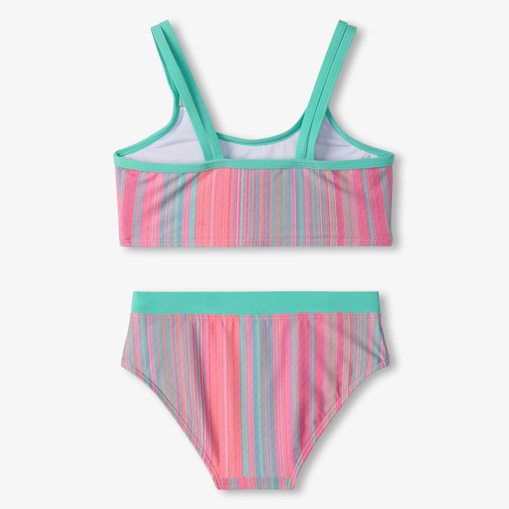 Hatley Shimmer Stripe Bikini Set for Women - Trendy Striped Two Piece Swimsuit for Beach & Pool - Perfect for Summer Vacations and Tropical Getaways