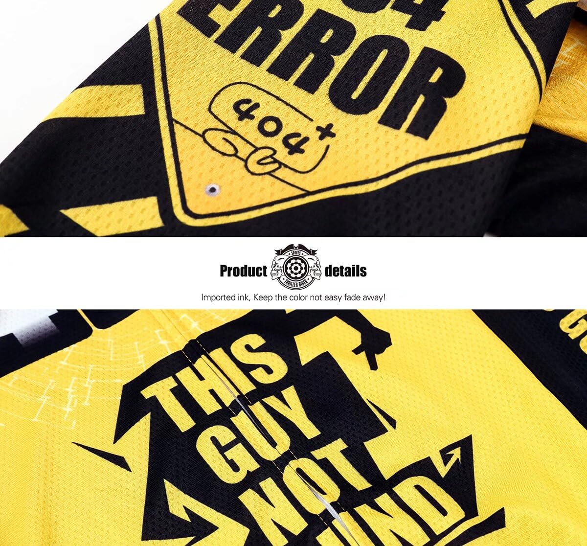 Error 404 Mountain Bike Jersey for Men - Breathable Short Sleeve Cycling Shirt for Outdoor Sports & Trail Riding - Perfect for Mountain Biking, Road Cycling & Adventure Racing