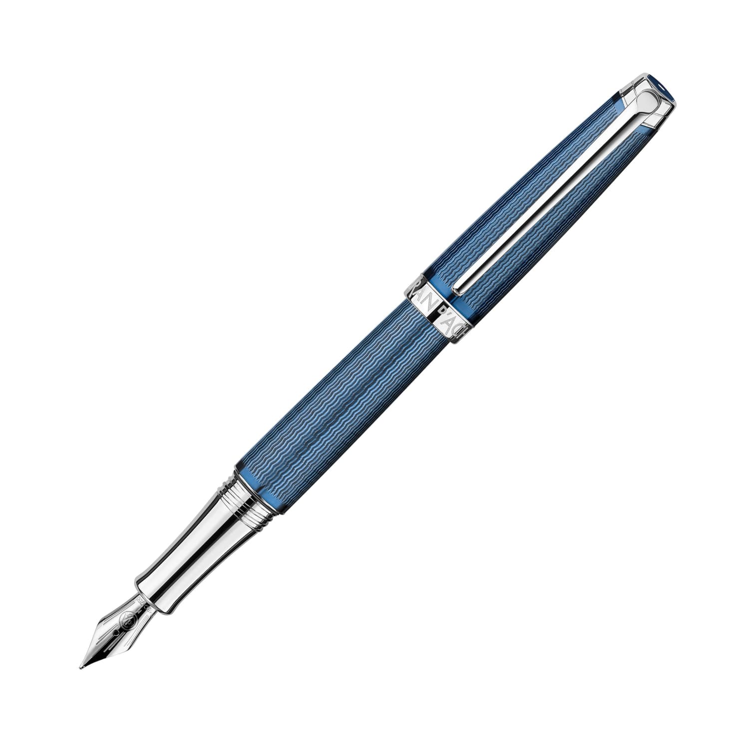 Caran d'Ache Léman Fountain Pen - Grand Bleu with 18K Gold Nib | Luxury Writing Instrument for Professionals & Collectors | Perfect for Signatures, Calligraphy & Gifts