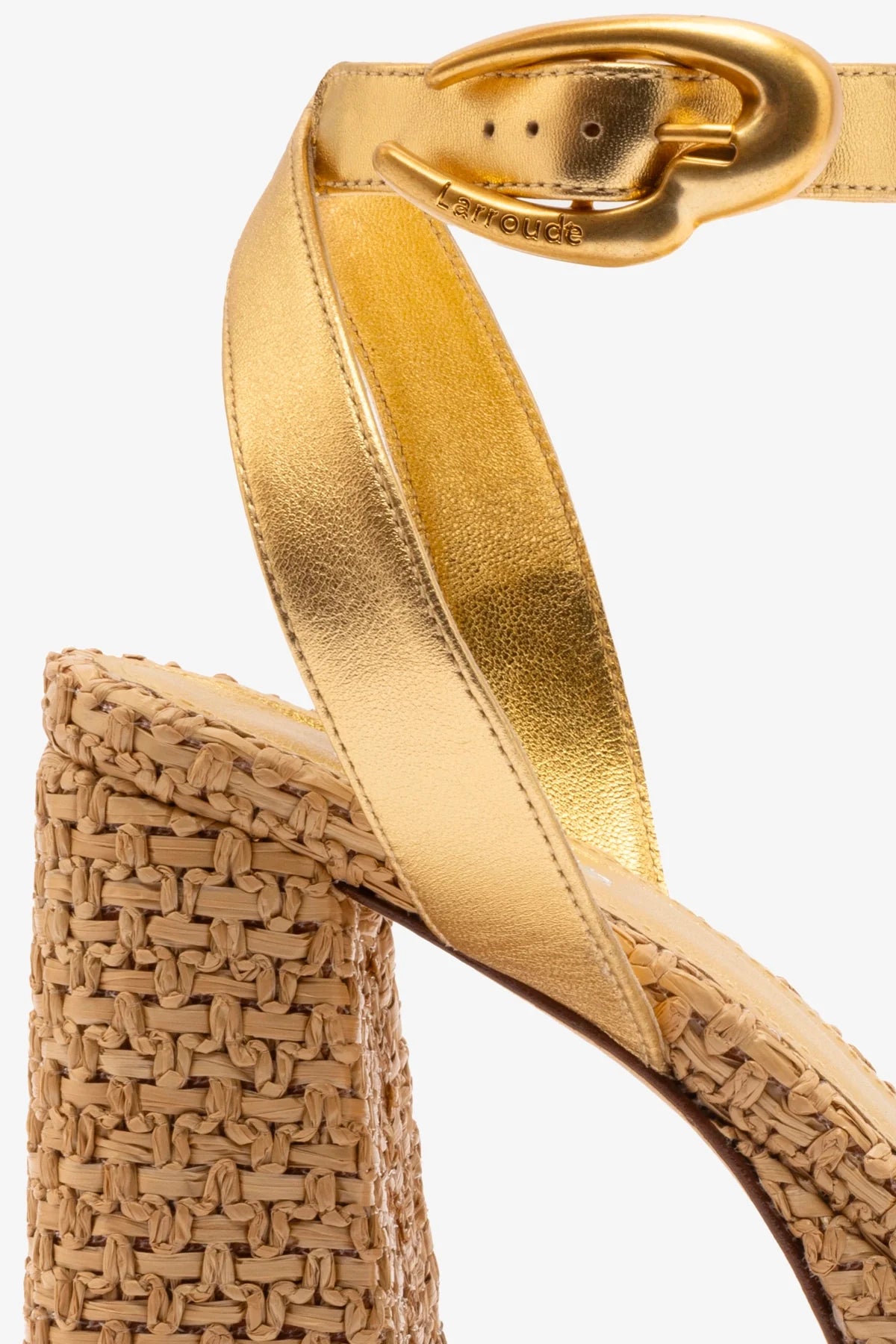Dolly Verona Sandal Women's Gold Metallic Leather & Natural Raffia Wedge Sandals - Perfect for Beach Vacations, Summer Outfits and Casual Wear