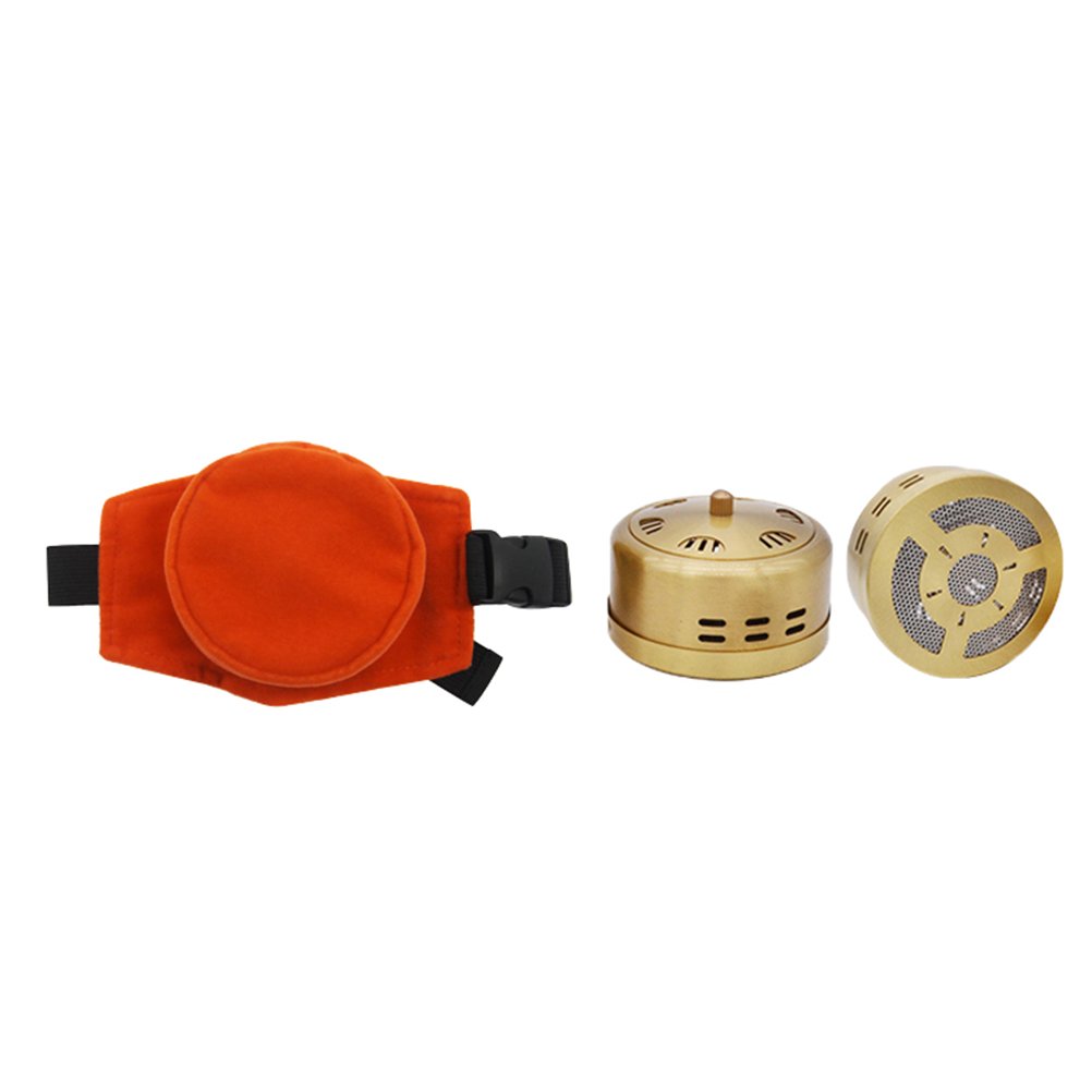 Smokeless Moxa Therapy Box - Adjustable Portable Copper Moxibustion Burner for Pain Relief in Neck, Back & Knees | Home Acupuncture Treatment Device for Muscle Relaxation & Wellness