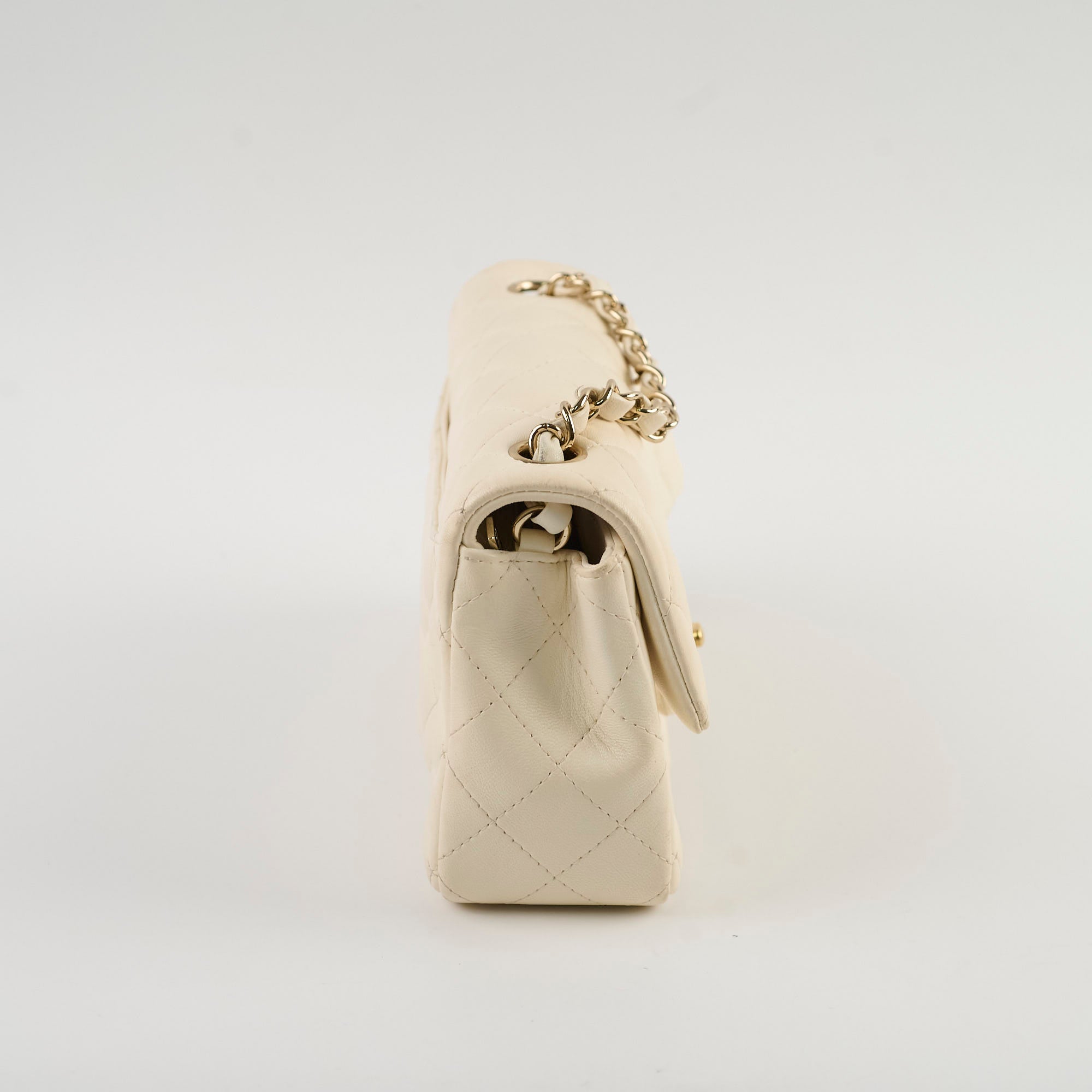 Chanel Mini Rectangular Lambskin Ivory Microchip Bag - Luxury Designer Crossbody Purse for Women, Perfect for Parties, Date Nights & Special Occasions