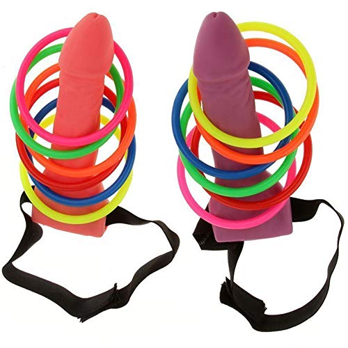 Funny Dick Head Hoopla Game - Bachelorette Party Supplies, Hen Party & Girls Night Out Games - Hilarious Ring Toss for Adult Parties & Bachelorette Events
