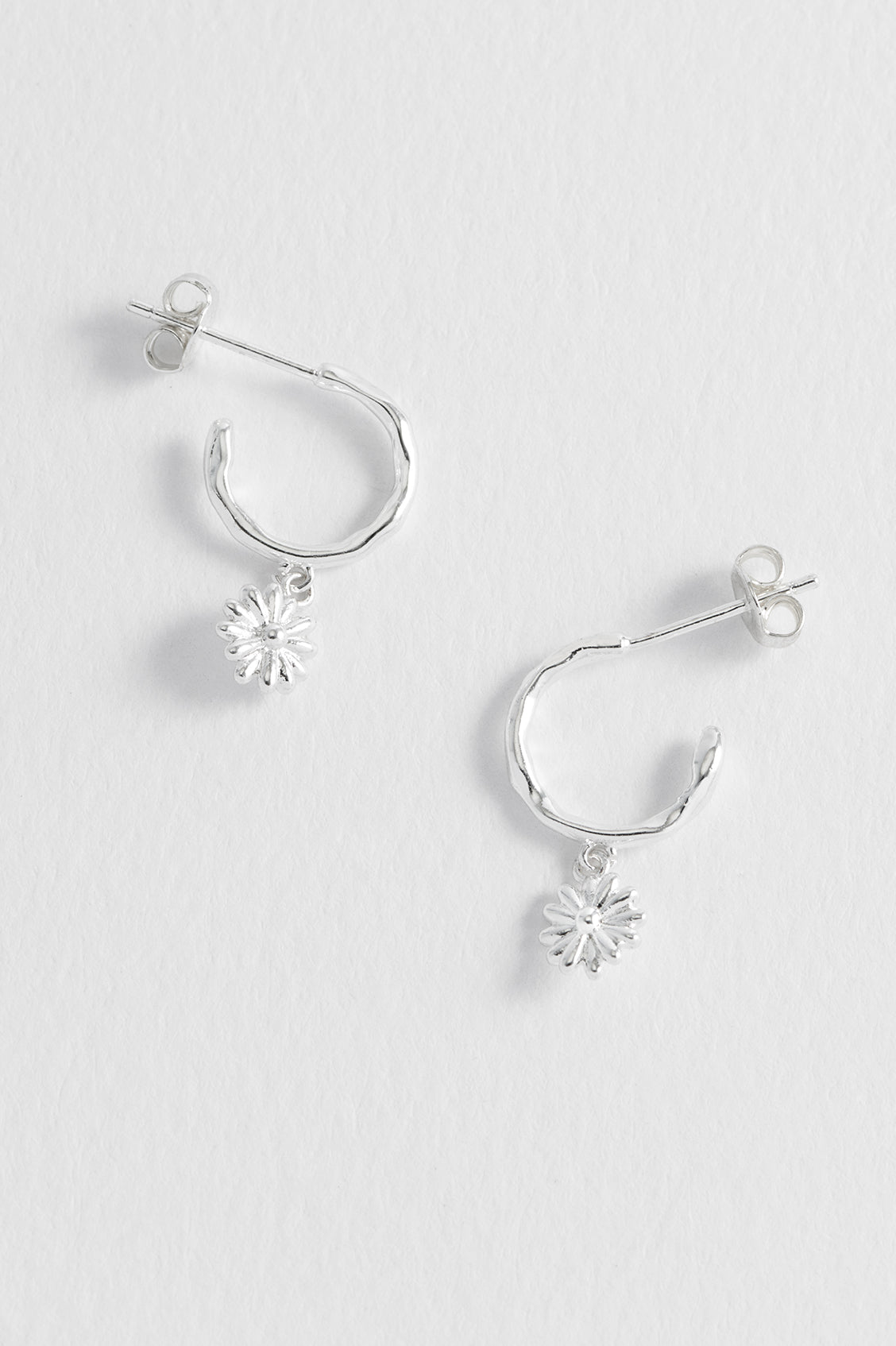 Molten Daisy Hoop Earrings - Trendy Floral Dangle Earrings for Women | Perfect for Summer, Boho Fashion & Everyday Wear