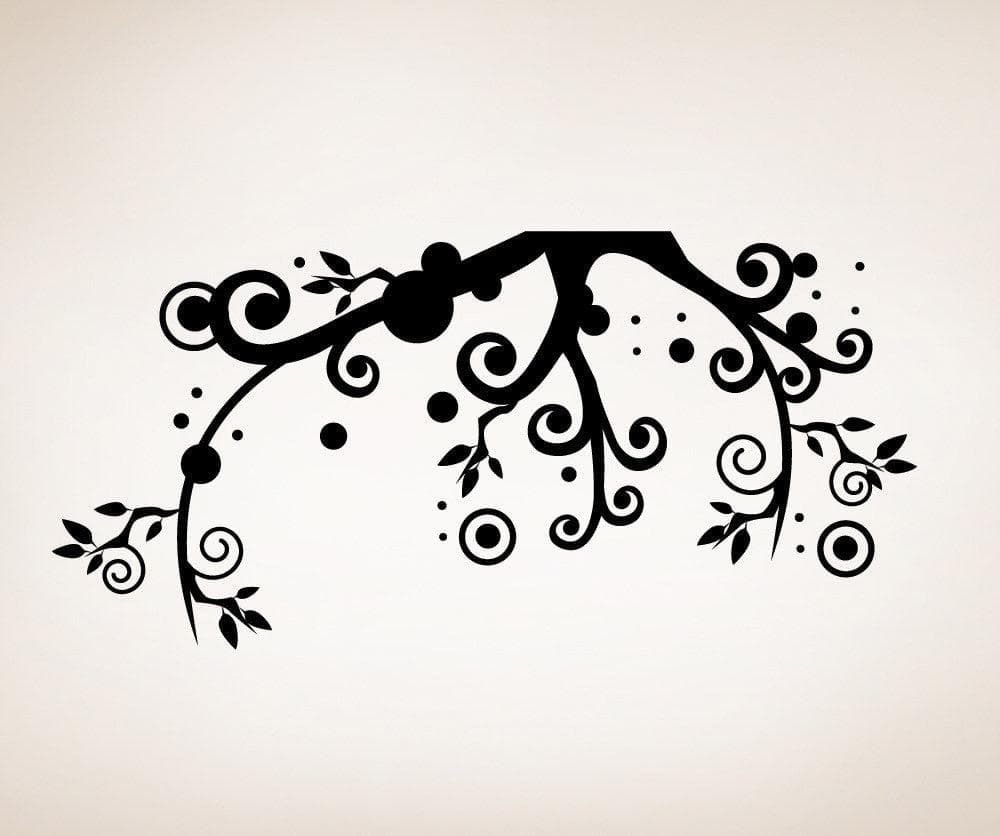 Floral Tree Branch Vinyl Wall Decal Sticker - Removable Home Decor for Living Room, Bedroom, Nursery | #OS_MG259