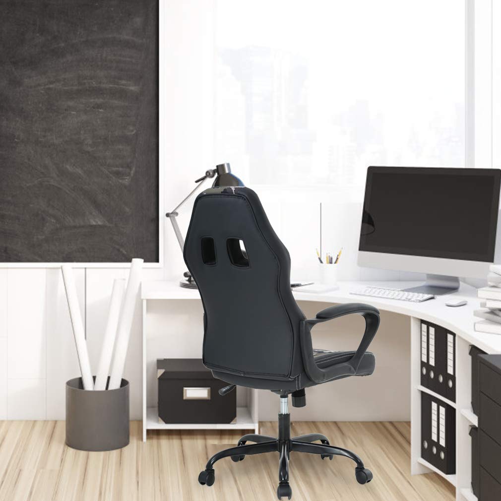 Ergonomic PU Leather Gaming & Office Chair with Lumbar Support - Adjustable Computer Desk Chair for Men & Women - Perfect for Home Office, Gaming Setup & Workstation (Camo Design)