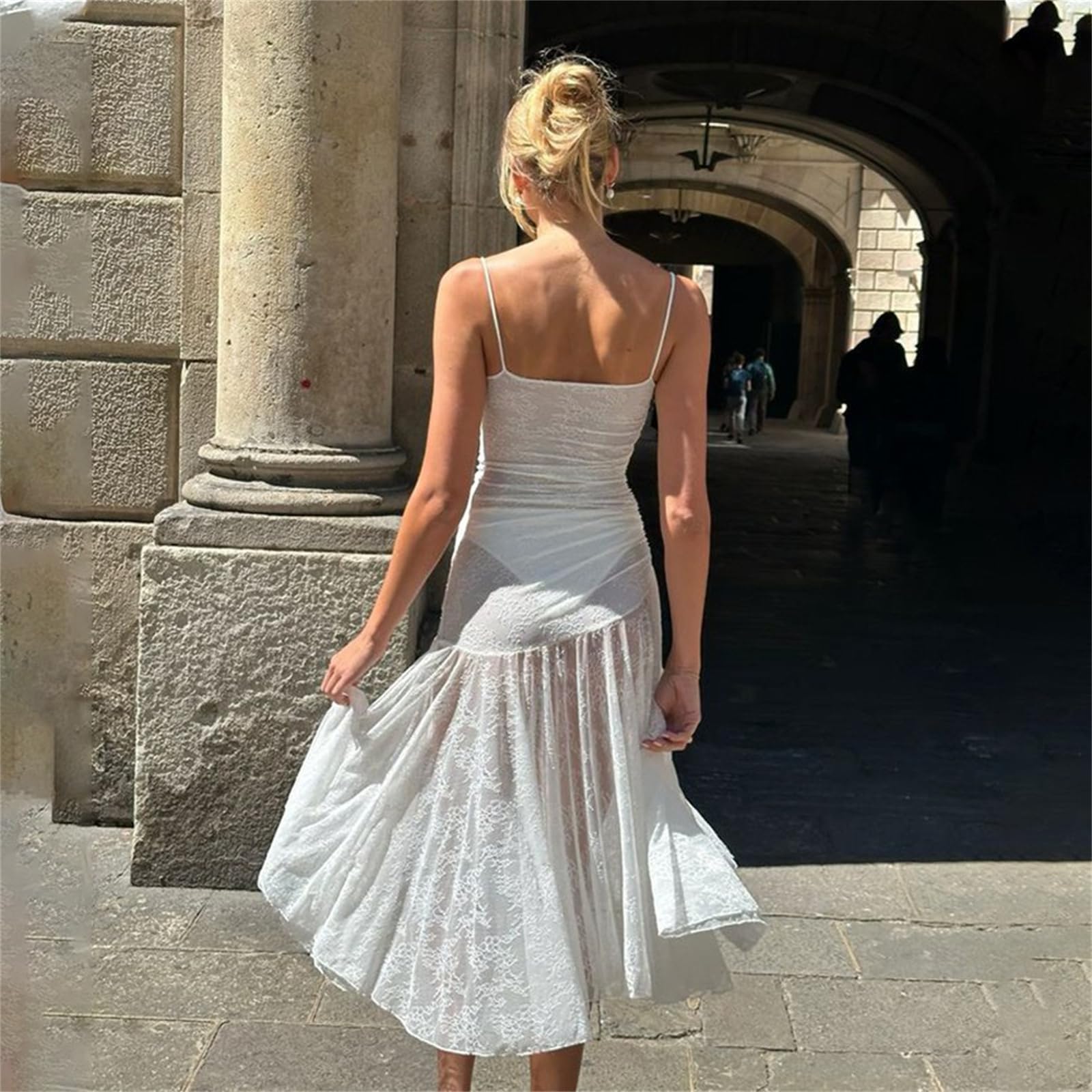 Sexy Lace Corset Dress - Sheer Mesh Slip Dress with Romantic Flowy Design for Women | Perfect for Date Night, Party & Special Occasions