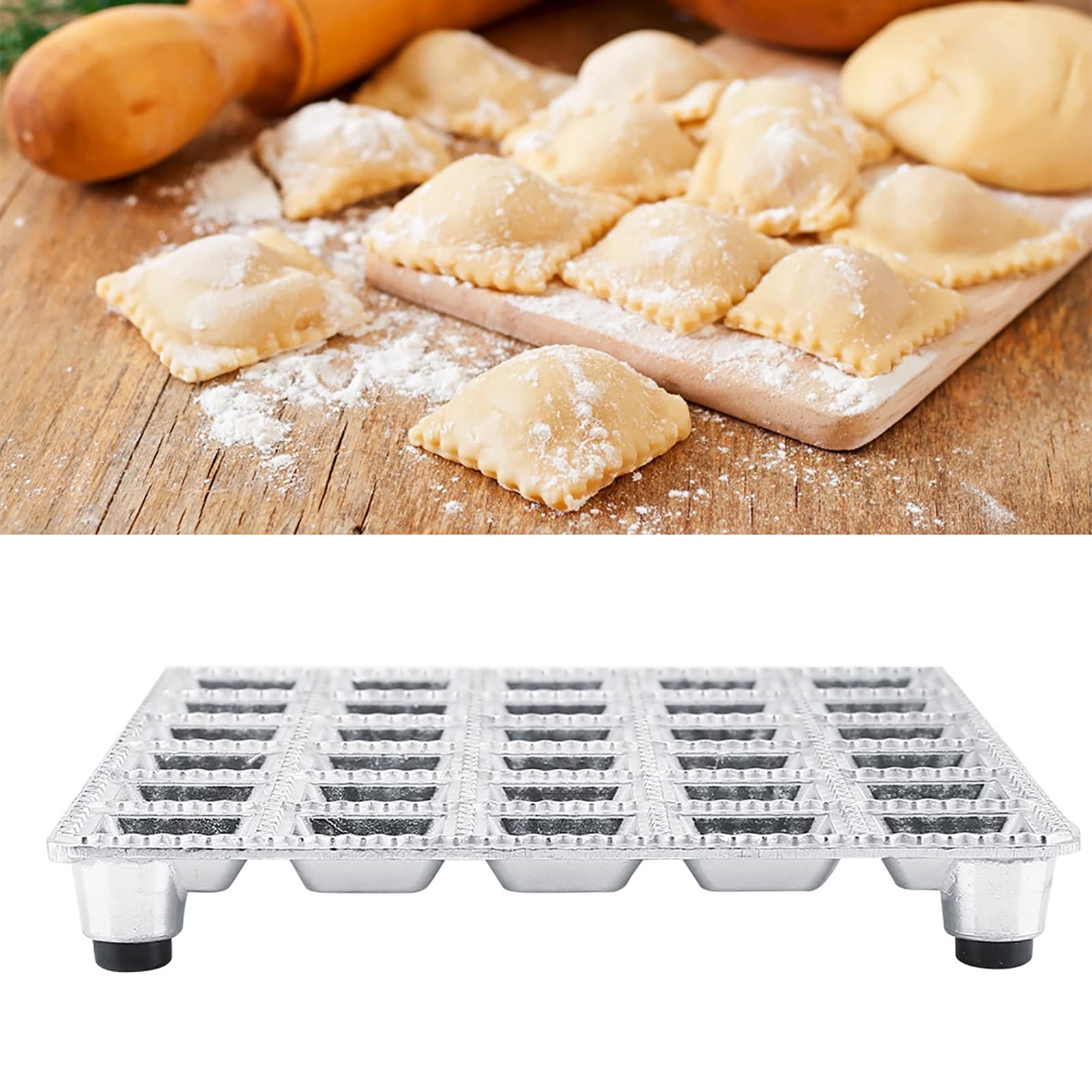 Premium Aluminum Alloy Ravioli Maker - Dumpling Mold for Homemade Pasta, Pelmeni & Gyoza - Durable Pastry Cutter with Non-Stick Surface - Perfect for Italian Ravioli, Chinese Dumplings & Russian Pelmeni - Ideal for Home Cooking, Family Gatherings & Restaurant Use