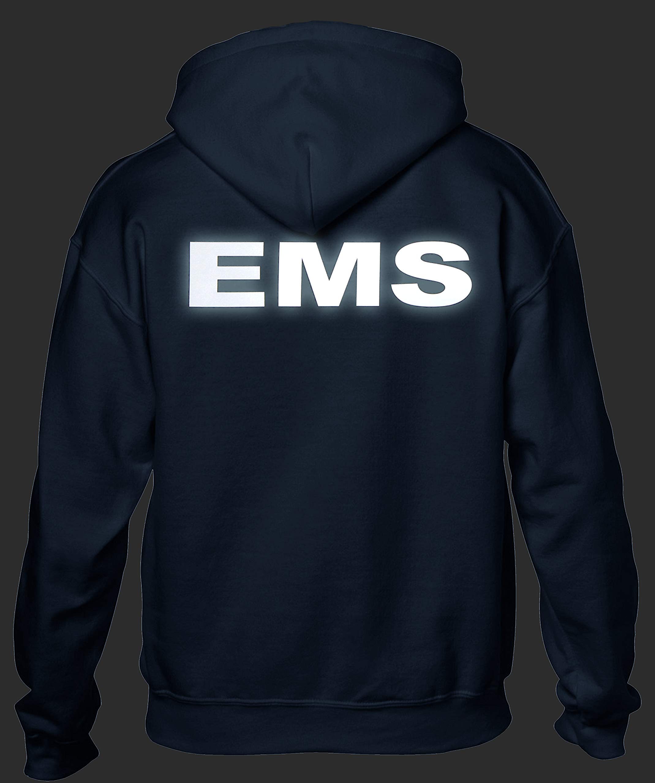 High-Quality EMS Hoodie with Reflective Logo - Front & Back Design for Safety & Visibility | Perfect for Night Running, Cycling & Outdoor Activities