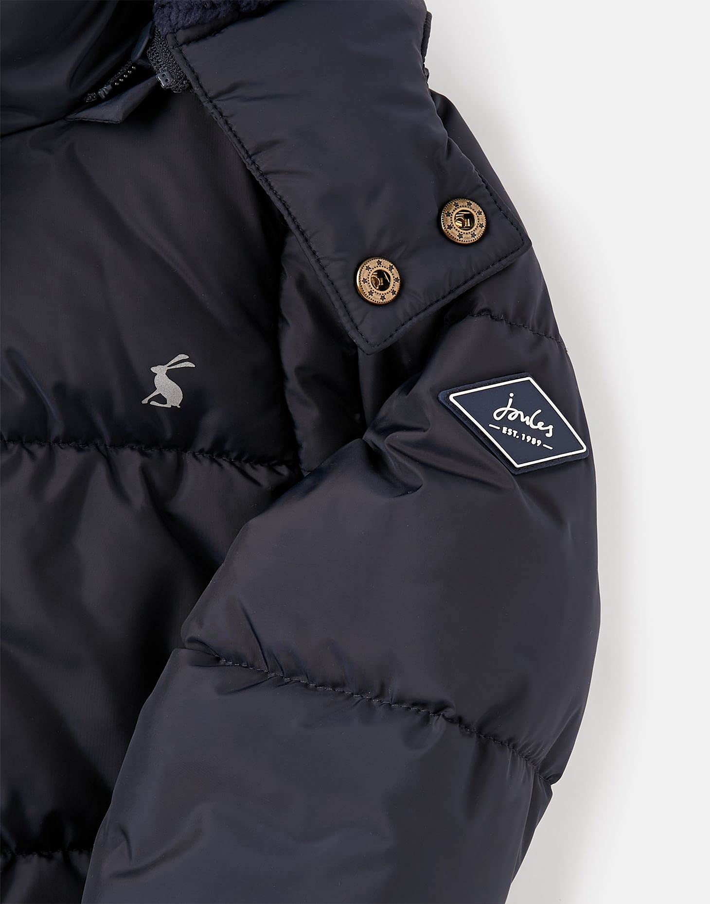 Joules Boys' Raincoat - Waterproof Kids Jacket with Hood for Outdoor Play, School & Rainy Day Adventures
