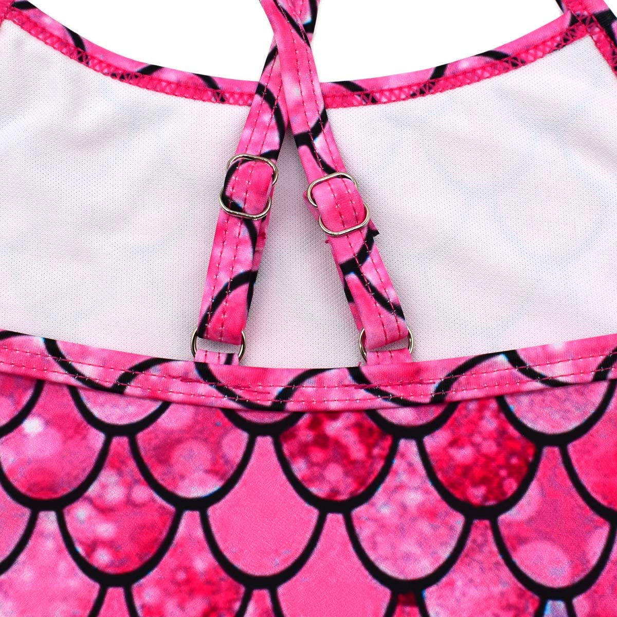 Mermaid Blue & Pink Swimsuit for Women - High Waisted Bikini Set, Tummy Control Swimwear for Beach, Pool, Vacation | Summer Swimsuits for Tropical Getaways & Water Sports
