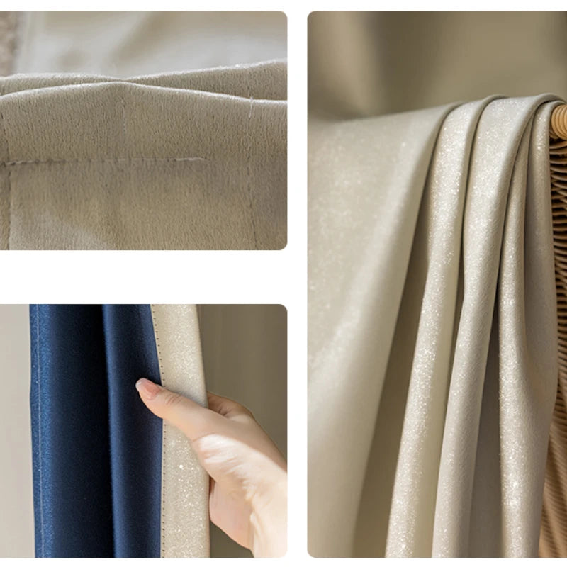 Blackout Thermal Insulated Custom Curtains - Polyester Glossy Finish for Bedroom & Living Room - Light Blocking, Energy Saving, Noise Reducing Window Treatments