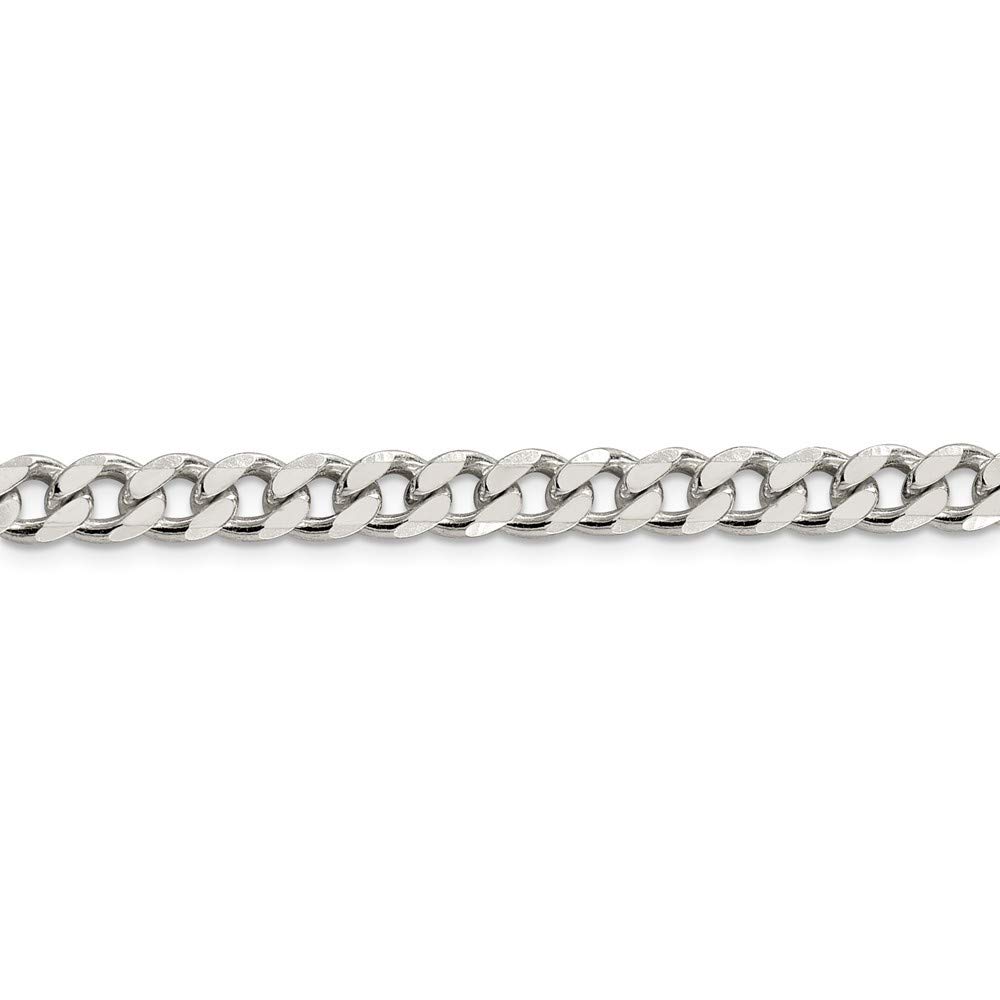 Roy Rose Jewelry Sterling Silver 7mm Curb Chain Necklace for Men & Women - Perfect for Layering, Everyday Wear & Gift Giving