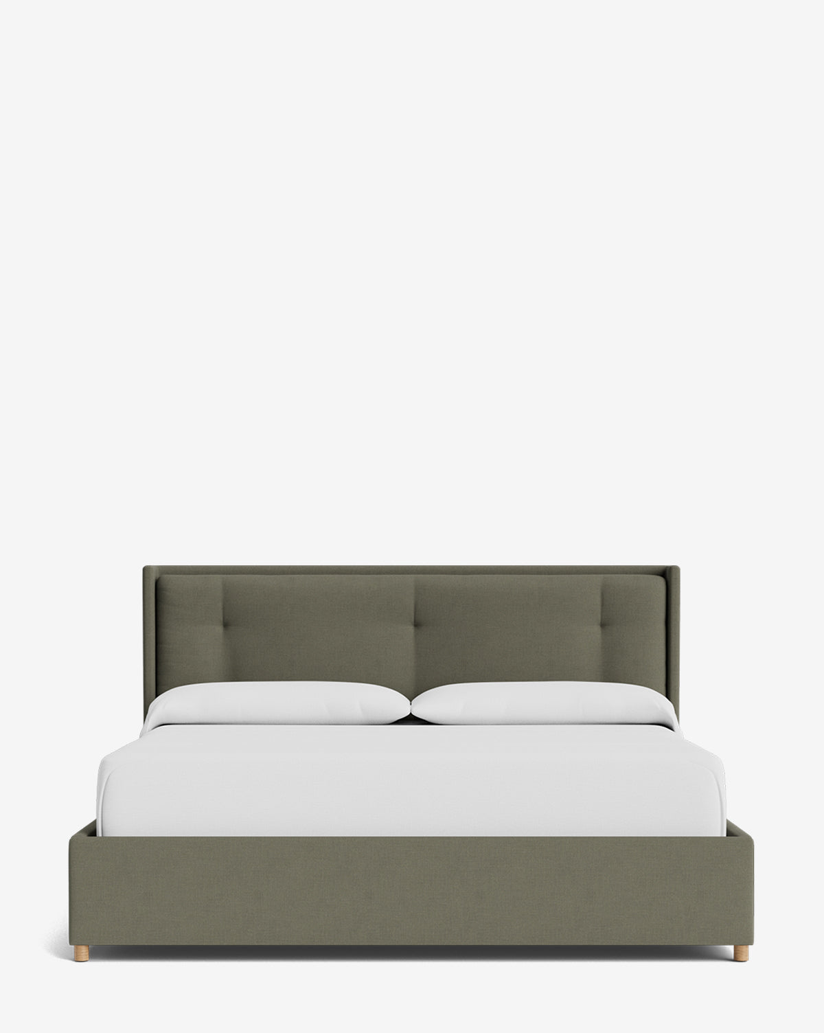 Low Profile Ria Bed Frame with Minimalist Headboard - Perfect for Small Spaces, Modern Bedrooms & Studio Apartments