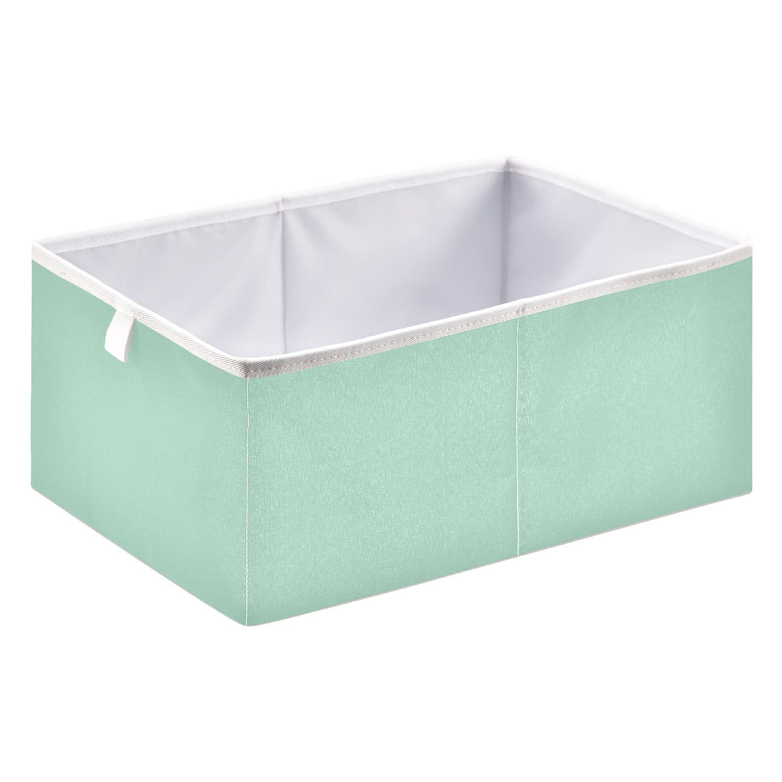 Pastel Green Foldable Storage Cubes & Fabric Bins - Closet Organizer for Clothes, Toys, Books & Office Supplies | Space-Saving Rectangular Shelves for Bedroom, Nursery & Home Organization