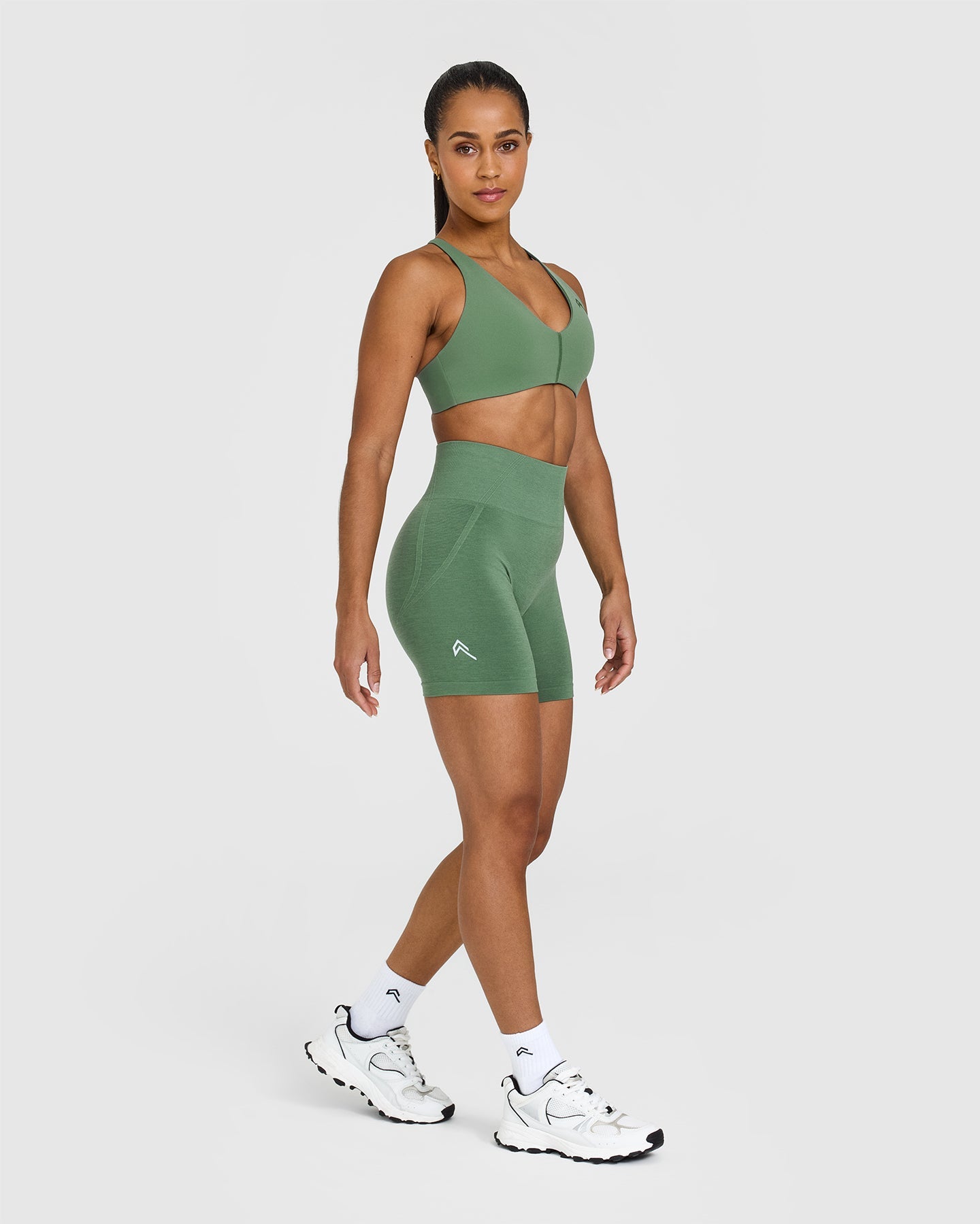 Effortless Seamless Shorts for Women - Comfortable Stretchy High Waist Yoga Shorts in Forest Green | Perfect for Workout, Running, Yoga & Lounge Wear