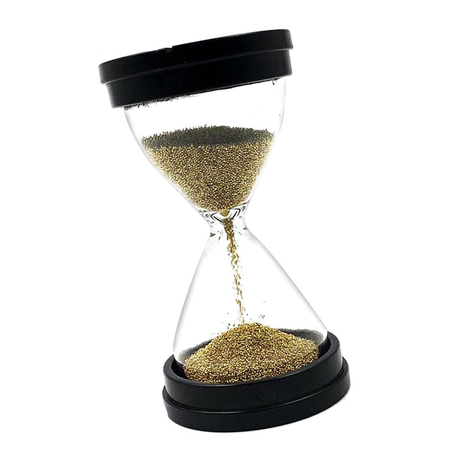 BAWAQAF 30-Second Clear Sand Timer Hourglass - Gold Sands for Kitchen Cooking, Egg Timer, Yoga Meditation, Kids Games & Classroom Activities