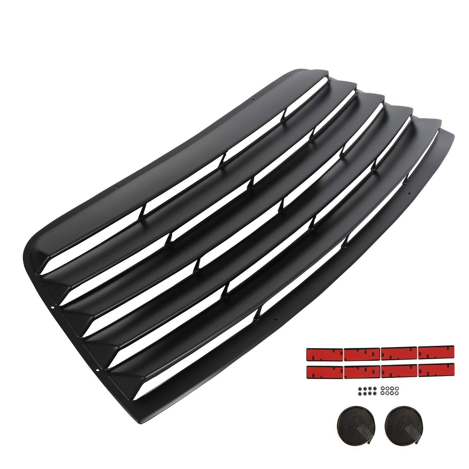 2008-2019 Dodge Challenger Rear Window Louver Cover - Black ABS Plastic Sun Shade - Perfect for Car Customization & Sun Protection While Driving