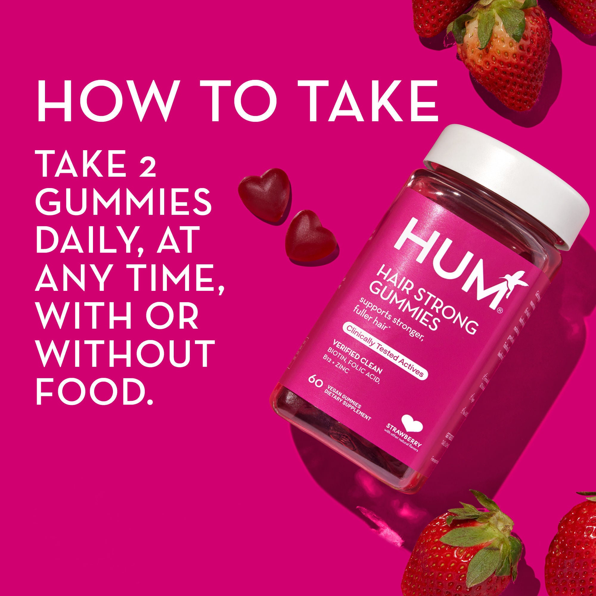 Hair Strong Gummies for Hair Growth - Biotin & Collagen Supplement for Thicker, Healthier Hair - Perfect for Men & Women - Use Daily for Best Results