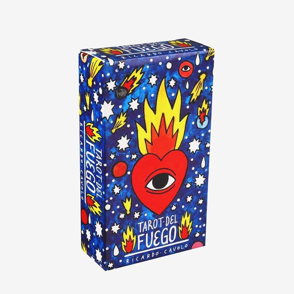 Tarot Del Fuego English Tarot Card Deck - 78-Card Divination Set with Guidebook for Beginners & Professionals | Perfect for Spiritual Readings, Meditation, Game Nights & Party Entertainment