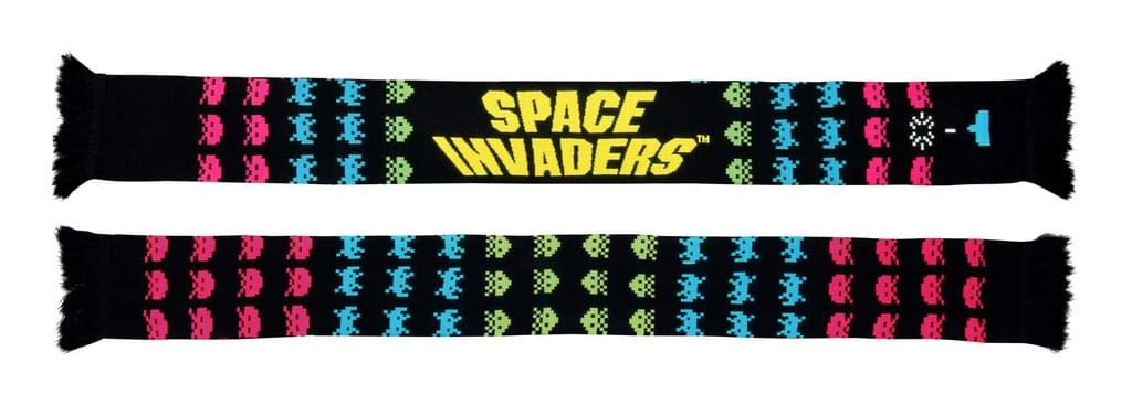 Coop Space Invaders Scarf - Retro Gaming Fashion Accessory for Men & Women - Perfect for Cosplay, Gamer Gifts & Winter Warmth