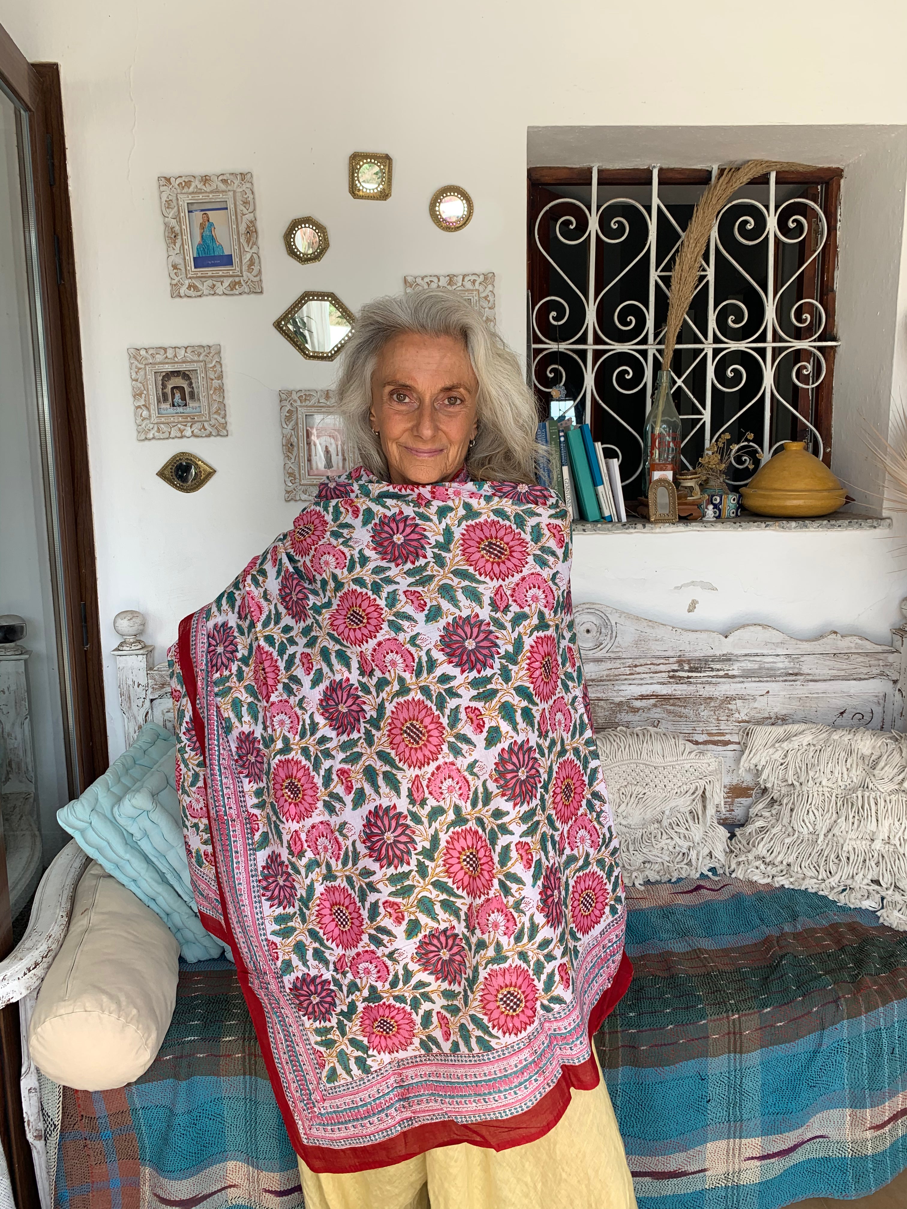 Hand Block Printed Cotton Sarong Pareo - New Collection for Beach, Pool & Summer Fashion | Lightweight & Stylish Cover-Up
