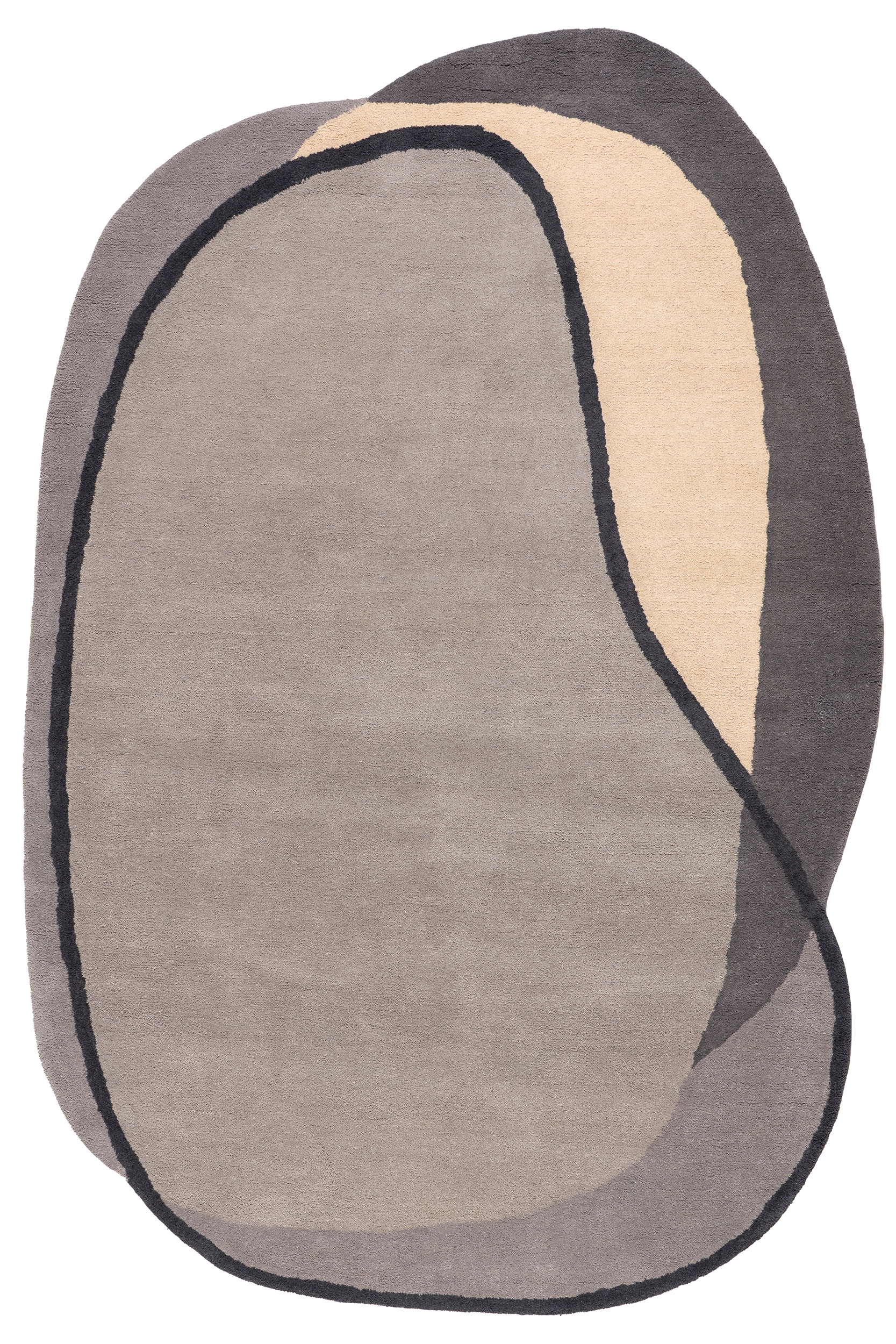 Greenwich Abstract Wool Rug - Soft Grey Area Rug for Living Room, Bedroom & Office | Modern Home Decor