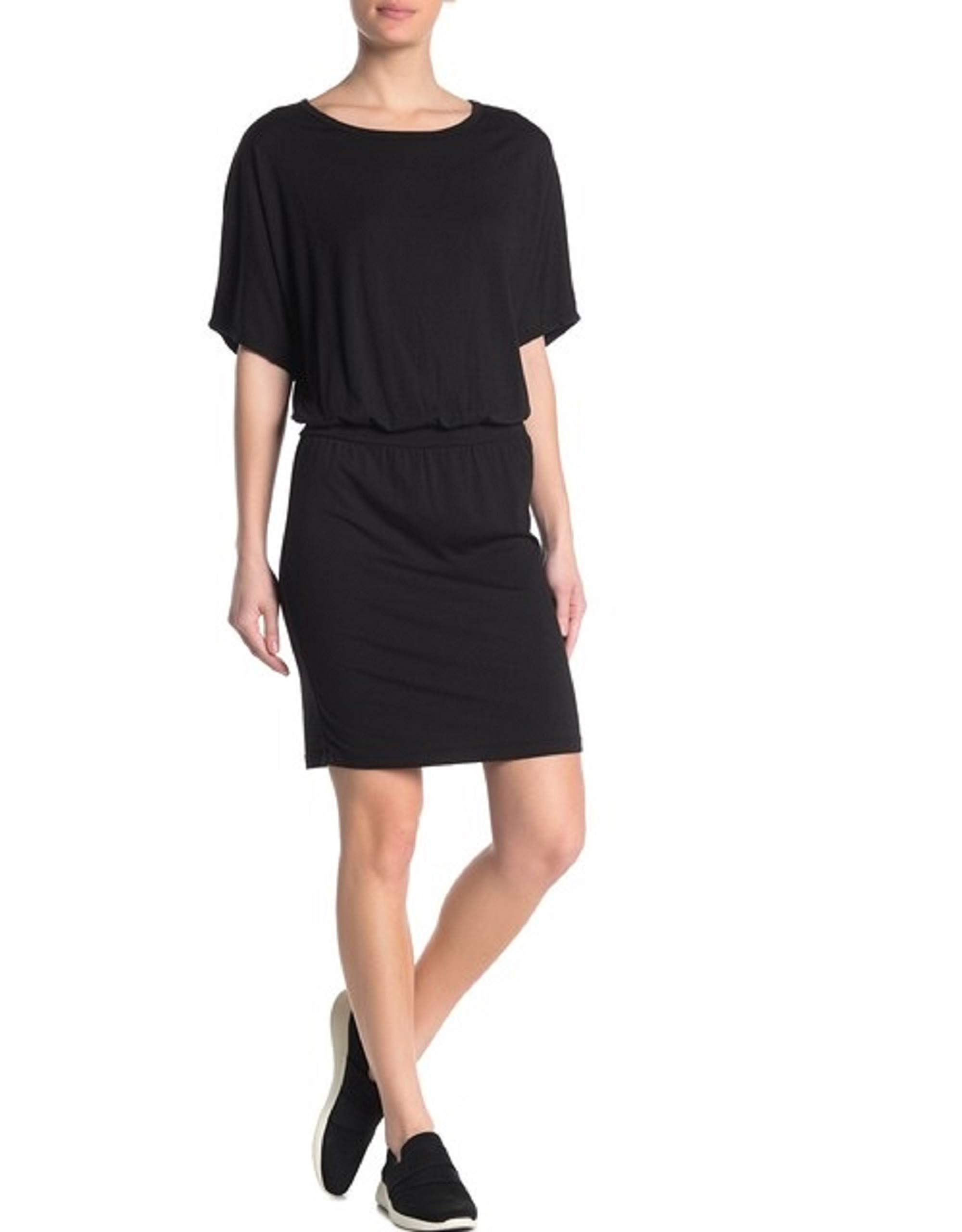 Michael Stars Women's Boatneck Dress - Small, Black | Casual Summer Dress for Beach, Travel & Everyday Wear