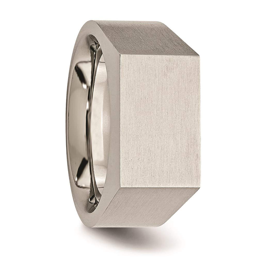 Titanium & Brushed Gold Signet Ring for Women - Elegant Jewelry Gift for Her, Birthday, Anniversary, Valentine's Day - Perfect for Everyday Wear & Special Occasions