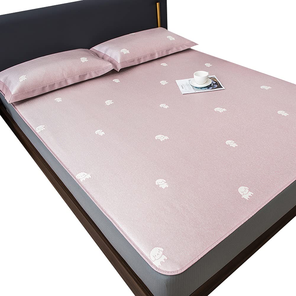 PDGJG Summer Ice Silk Cooling Mat - 3-Piece Air Conditioning Bed Set, Machine Washable, Non-Slip, Foldable for 1.2m Bed | Perfect for Hot Weather, Bedroom Comfort & Guest Room Use
