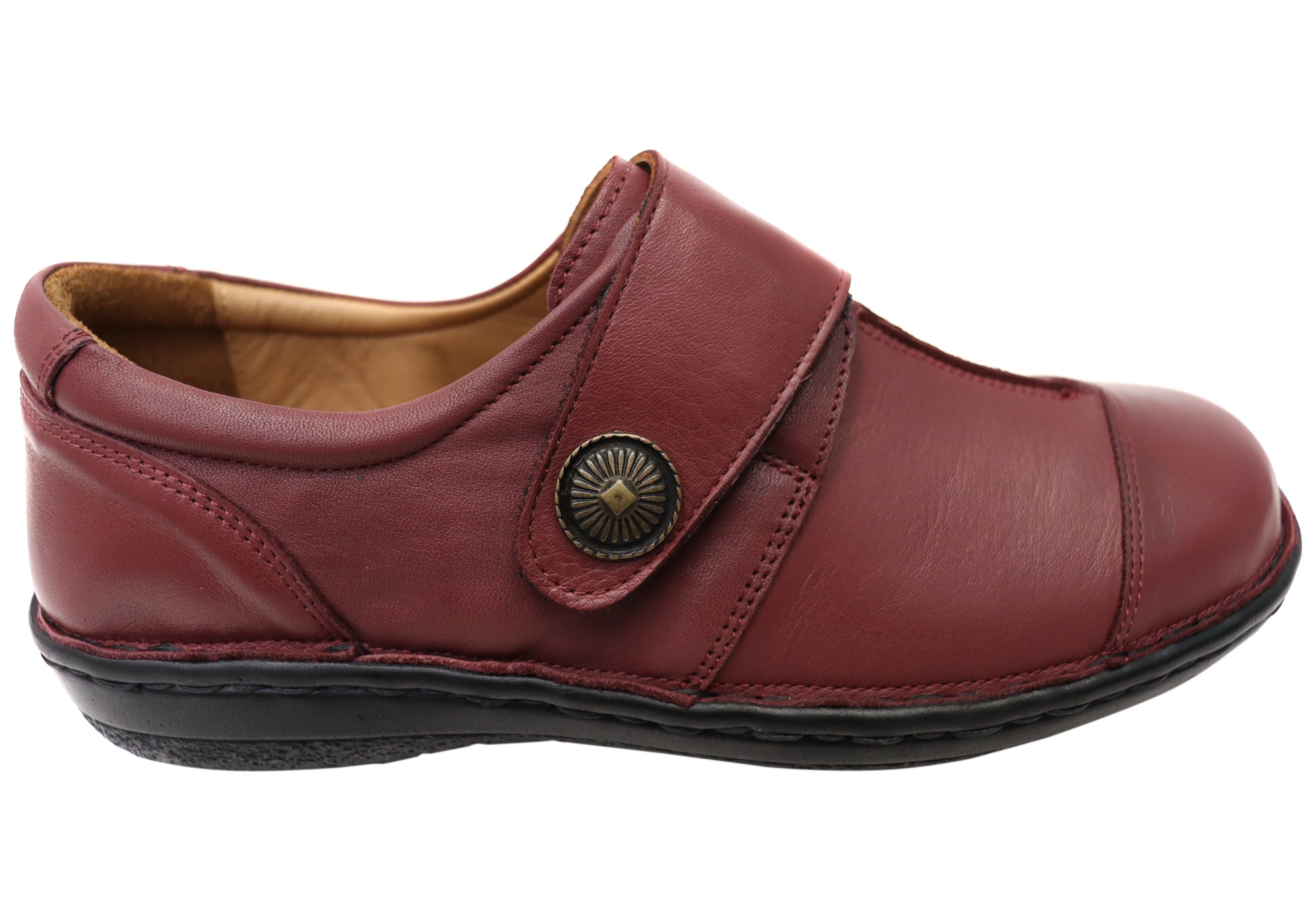 Planet Shoes Bower Women's Comfortable Adjustable Strap Leather Flats - Perfect for Work, Travel & Everyday Wear