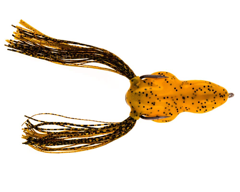 Scumdog Topwater Bass Fishing Hollow Body Frog Lure with Weedless Hooks - Realistic Frog Bait for Freshwater Bass Fishing in Lakes & Ponds