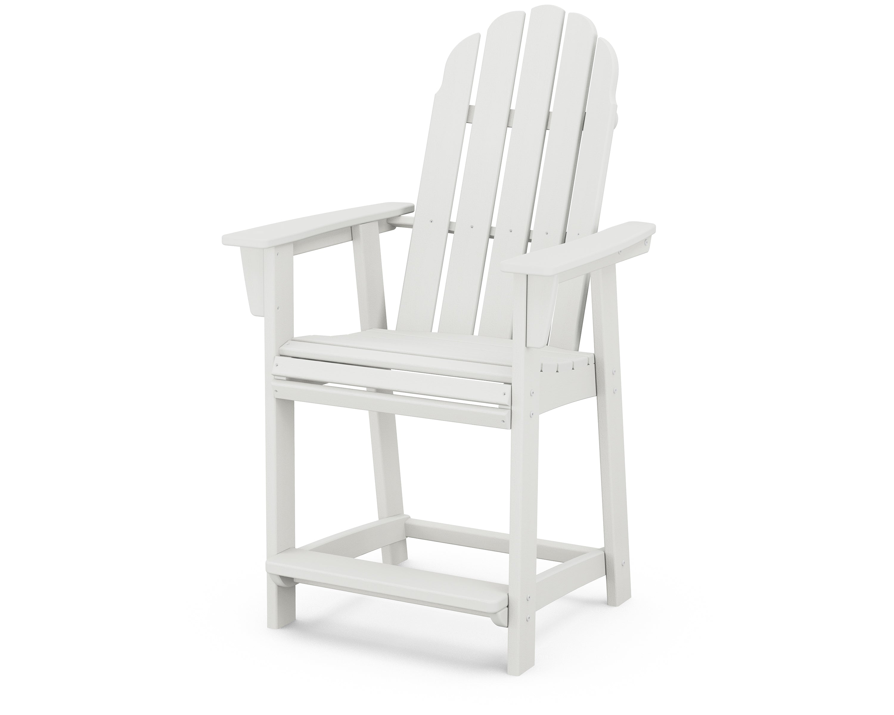 POLYWOOD Vineyard Curveback Adirondack Counter Height Chair - Outdoor Bar Stool for Patio, Deck, Poolside & Garden - Weather-Resistant & Durable