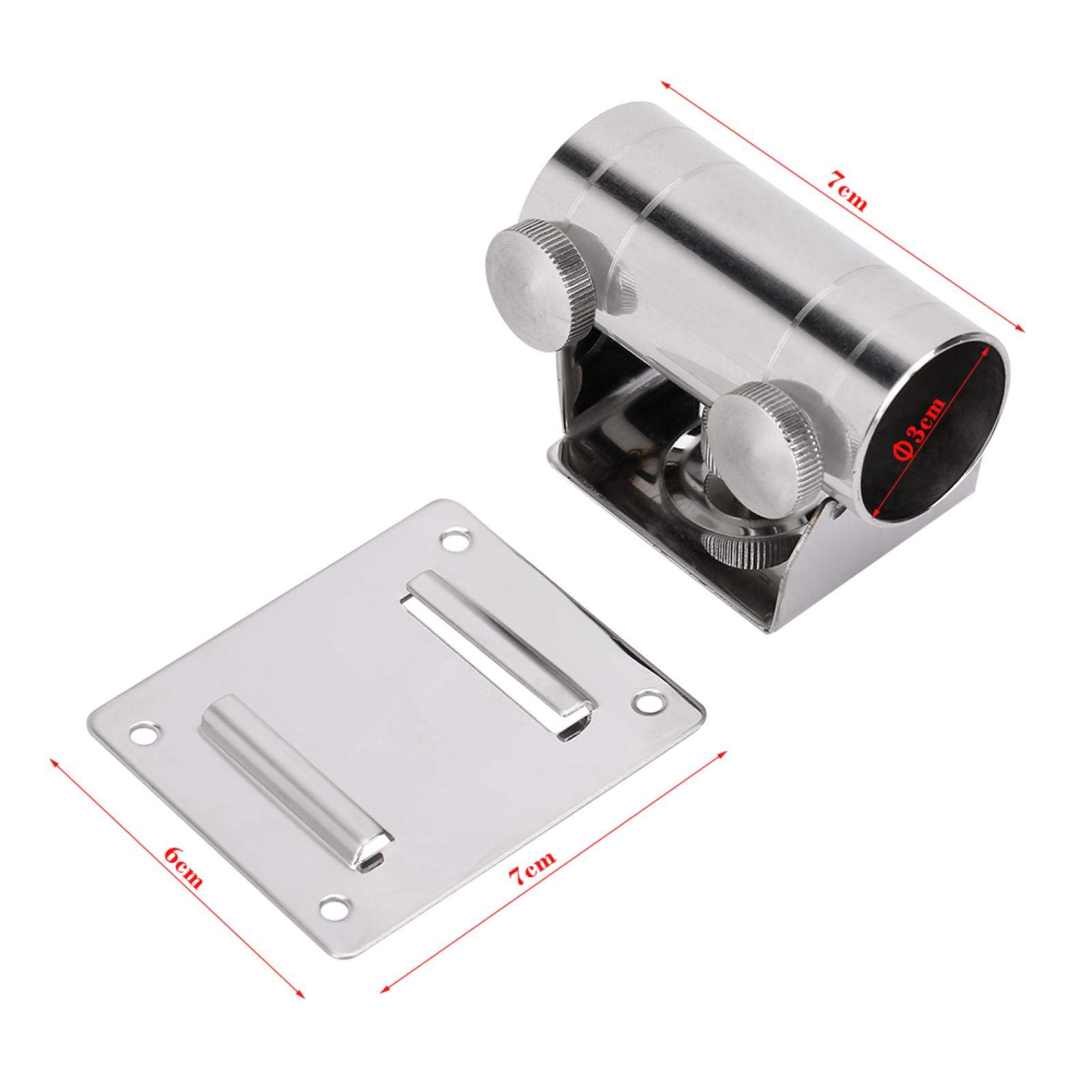 Heavy Duty Stainless Steel Umbrella Stand Base - Detachable Adjustable Holder Bracket for Patio, Garden, Beach & Fishing Box - Weatherproof Outdoor Umbrella Stand for Sun Shade, Market Stall & Camping