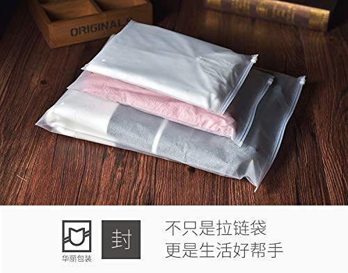 50pcs Resealable Zipper Bags - 20x30cm Semi Transparent Plastic Storage Bags for Food, Jewelry, Crafts & Organizing | Airtight, Durable & Reusable