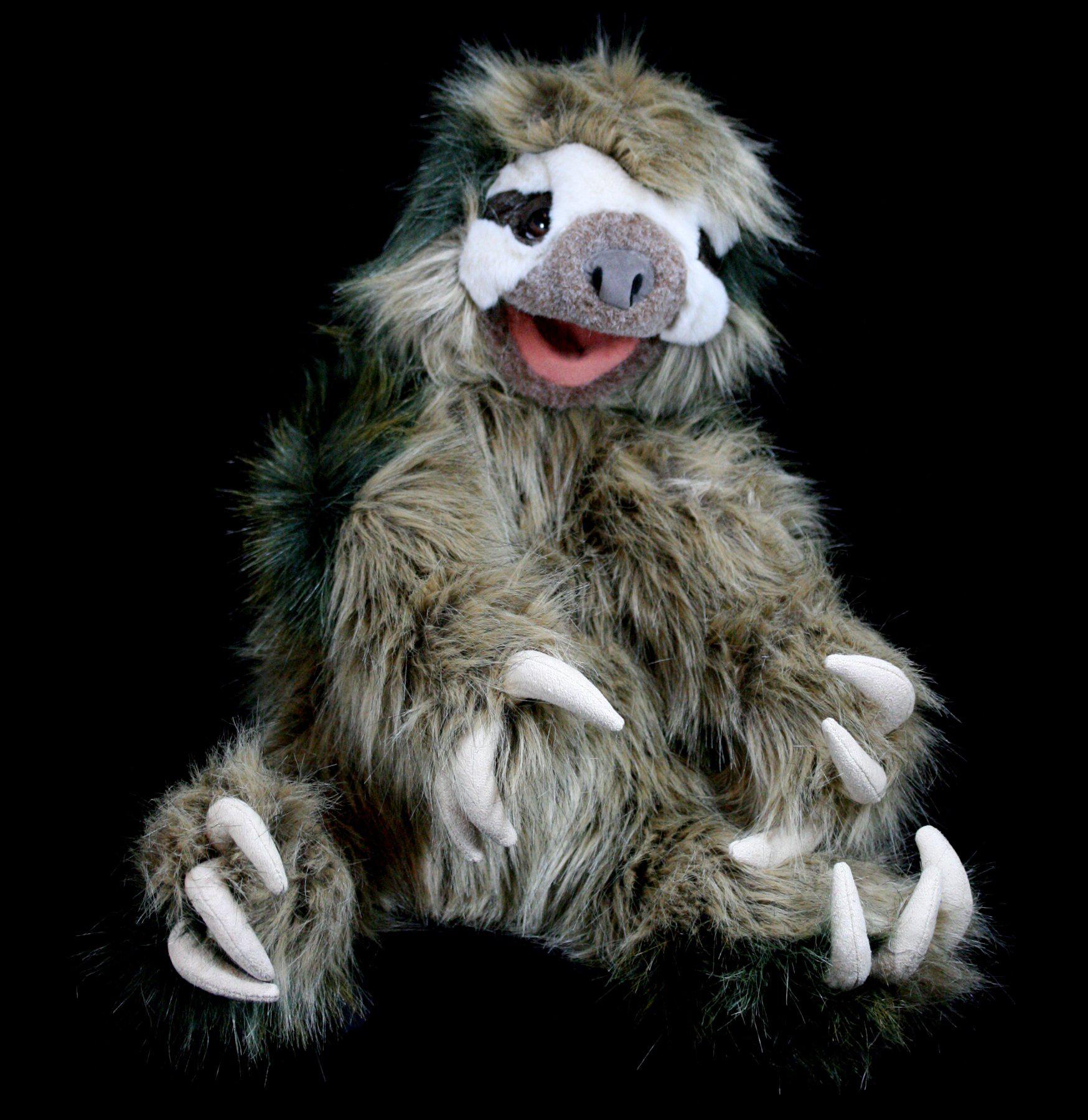 Three-Toed Sloth Hand Puppet - Soft Plush Animal Toy for Kids, Storytelling & Classroom Activities | Perfect for Imaginative Play, Birthday Gifts & Educational Fun