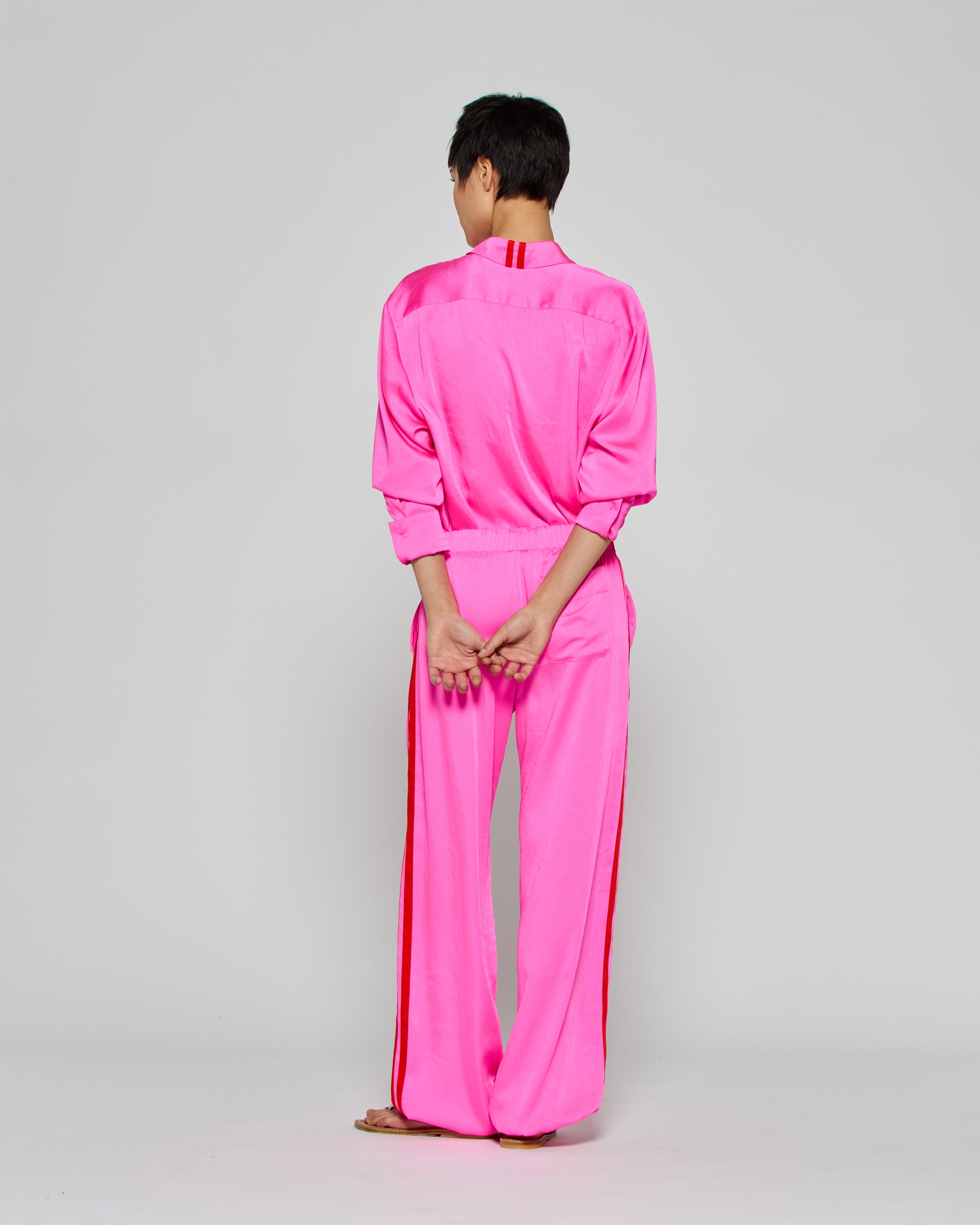 Serena Jogger Pants for Women 2025 - Soft Stretchy High Waist Athletic Joggers in Shocking Pink | Perfect for Yoga, Gym, Running & Lounge Wear