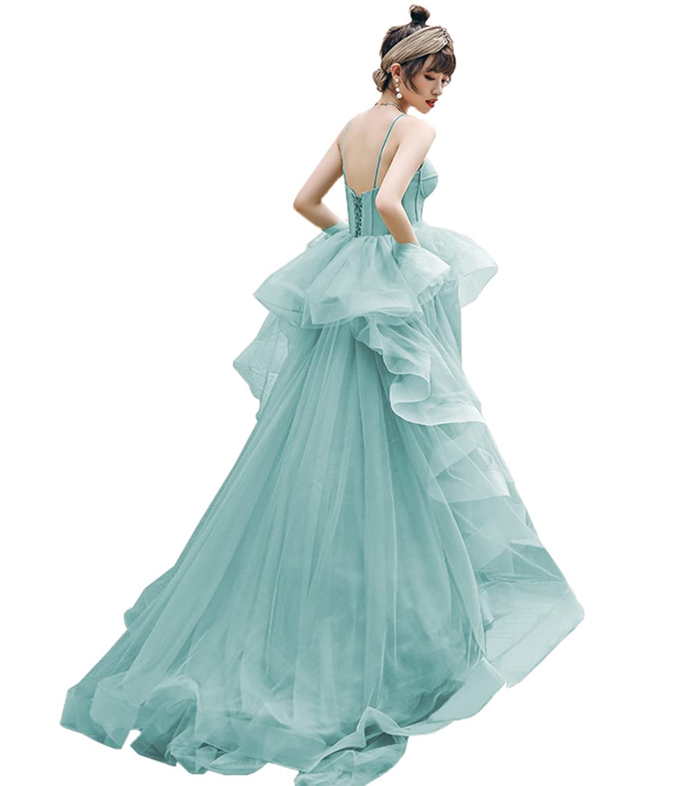 Elegant Women's Prom Dress with Spaghetti Straps - Ball Gown Tulle Formal Evening Gown for Homecoming, Wedding & Special Occasions