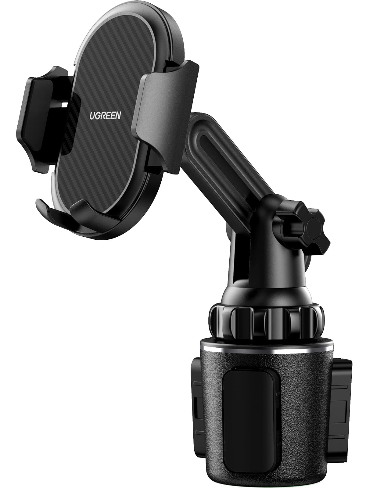 UGREEN Car Cup Phone Holder - Expandable Base Phone Mount for iPhone 14 Pro Max/13 Mini/13 Pro/12 Mini/12 Pro Max/11 & Samsung Note 20/10/9/S20/S10/S9/S8 - Secure Hands-Free Driving Accessory for Commuters & Road Trips