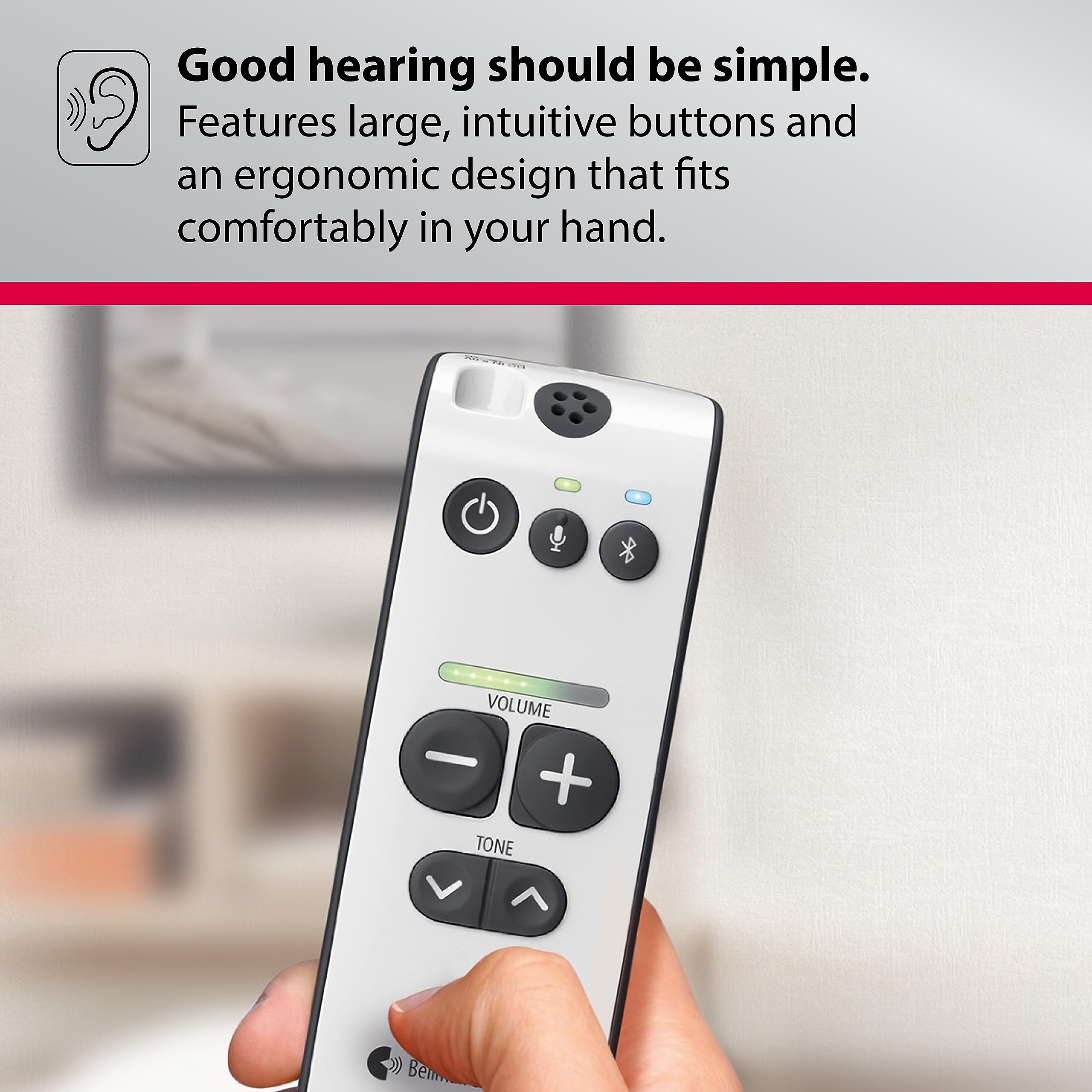 Bellman & Symfon Maxi Pro Bluetooth Hearing Amplifier with Neck Loop – Digital Hearing Aid Booster for Clear Conversations – Wireless Cell Phone Connectivity – Ideal for Seniors, TV Watching & Phone Calls
