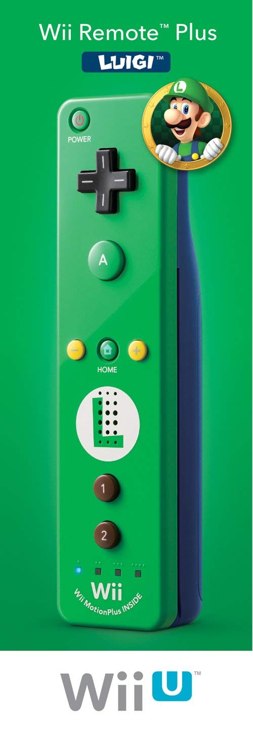 Refurbished Luigi Remote Plus for Nintendo Wii - Wireless Motion Controller for Wii & Wii U Games | Perfect for Mario Party, Super Smash Bros & Family Gaming