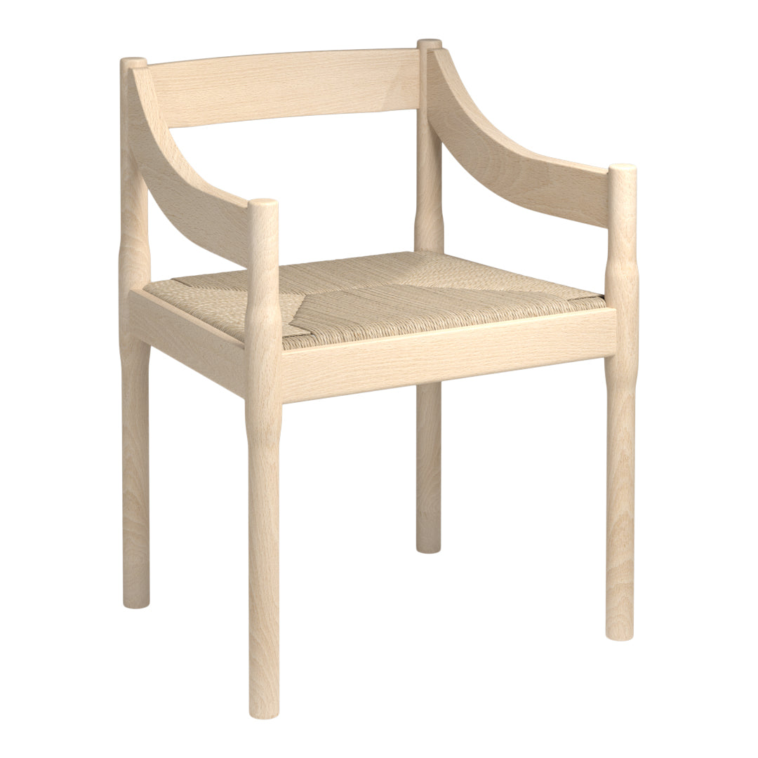 Carimate Armchair - Modern Mid-Century Lounge Chair for Living Room, Bedroom & Office - Comfortable Upholstered Accent Chair with Wooden Legs