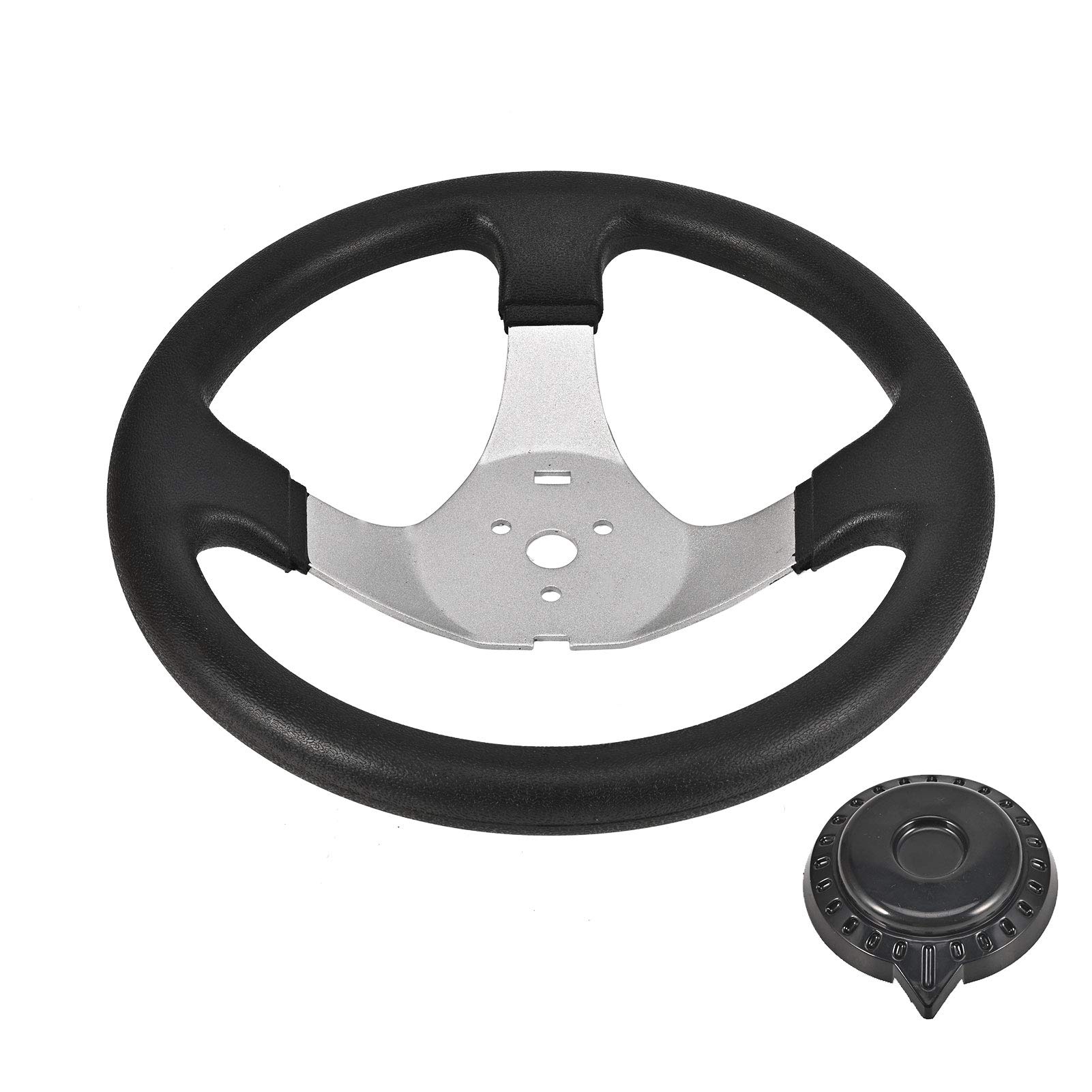 300mm Racing Steering Wheel with Cap for Taotao Go-Kart & Dune Buggy - High Performance Karting Accessory for Off-Road Racing and Track Competition